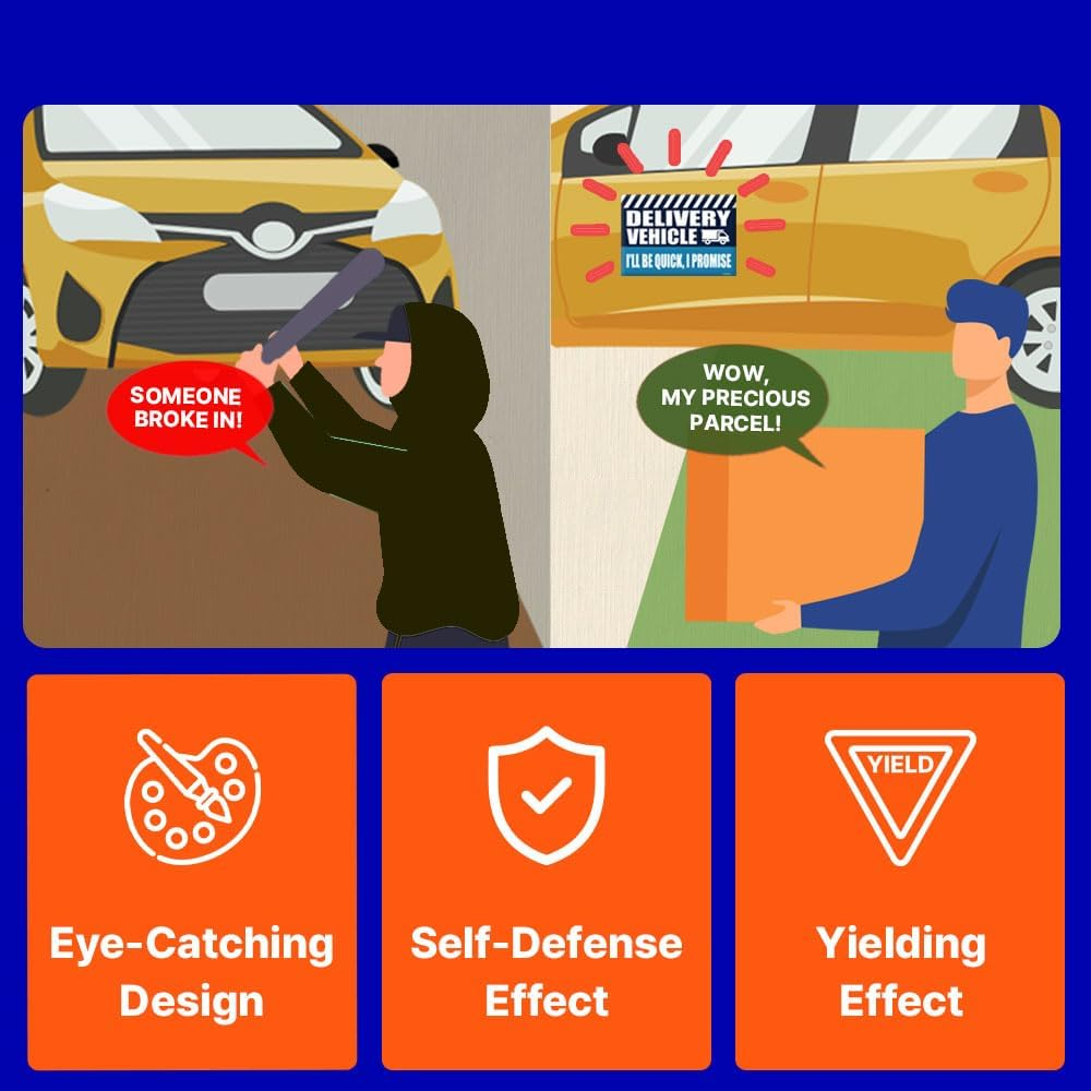 GEEKBEAR Delivery Vehicle Car Magnet (Set of 3)&hellip; (Red) image number 6