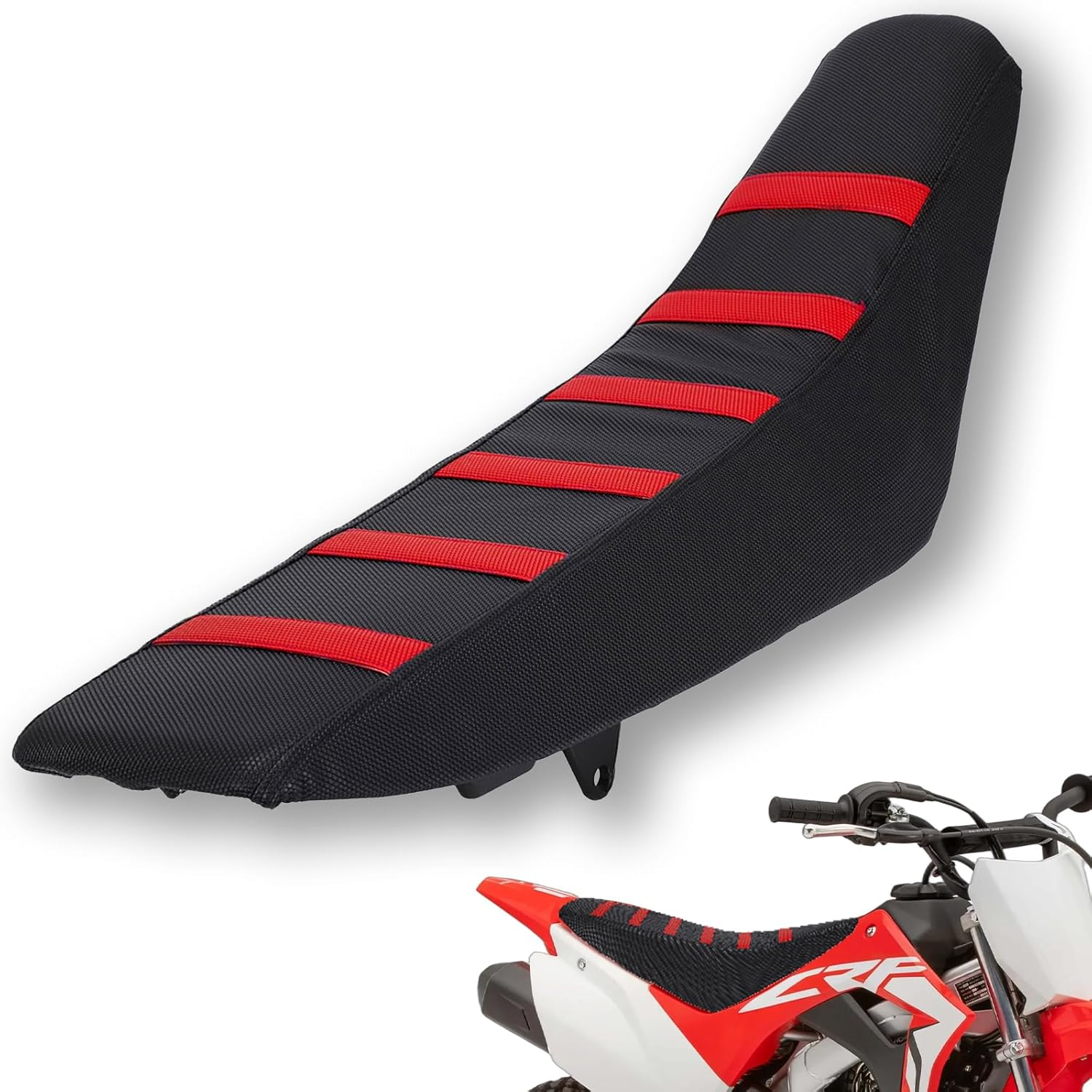 Dirt Bike Seat Cover Particle Surface Universal for CRF CR XR 50Cc - 450Cc RM KX KLX TTR PW Hawk 250 SSR Apollo RFZ TAO TAO Thumpstar Dirt Pit Bike Red