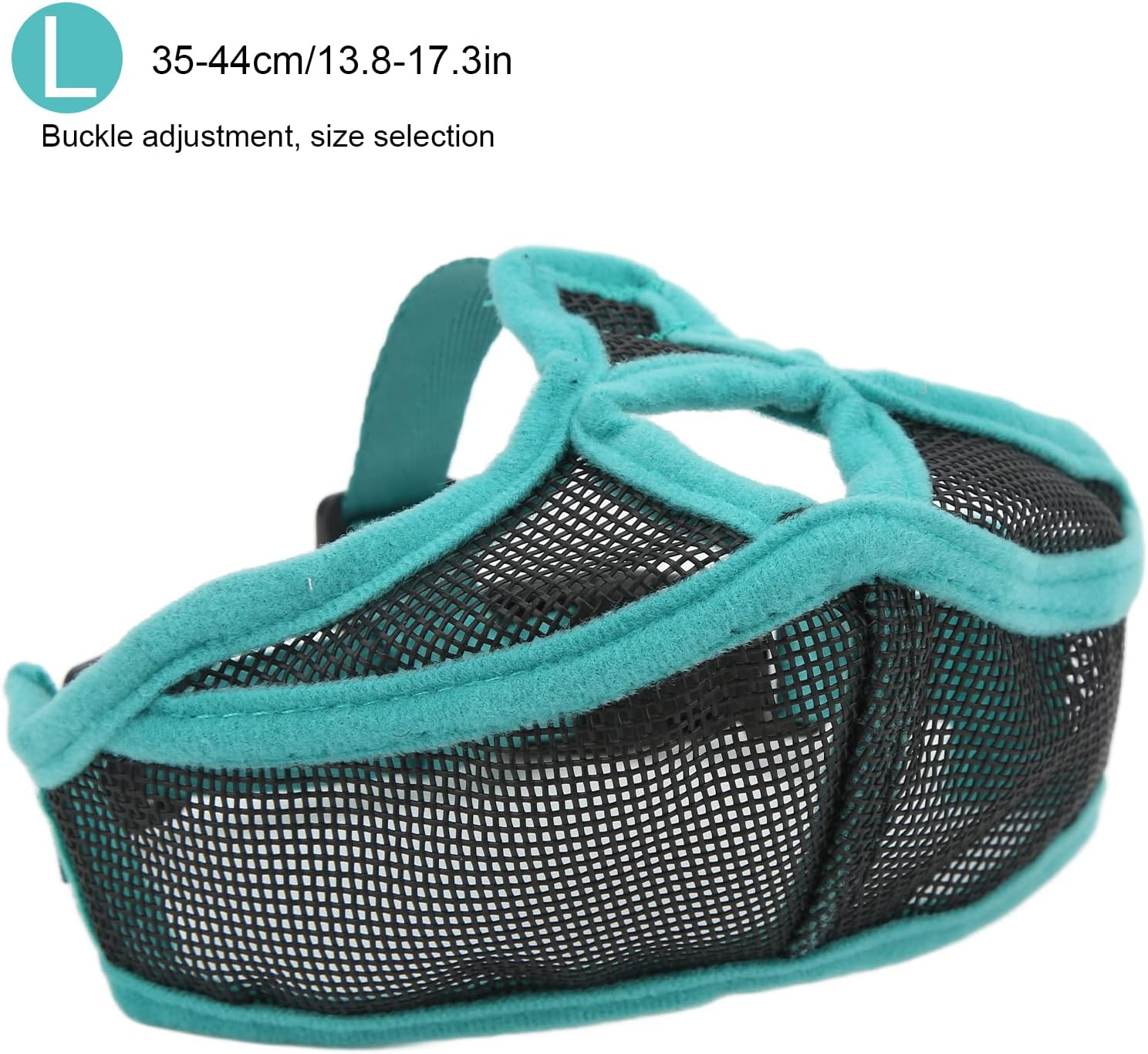 Short Snout Dog Muzzle, French Bulldog Adjustable Straps Full Breathable Mouth Mesh Smoother Soft Edge anti Biting Chewing Barking Training Grooming Mask Flat Faced Tongue Out Design Pet Supplies(L) image number 6