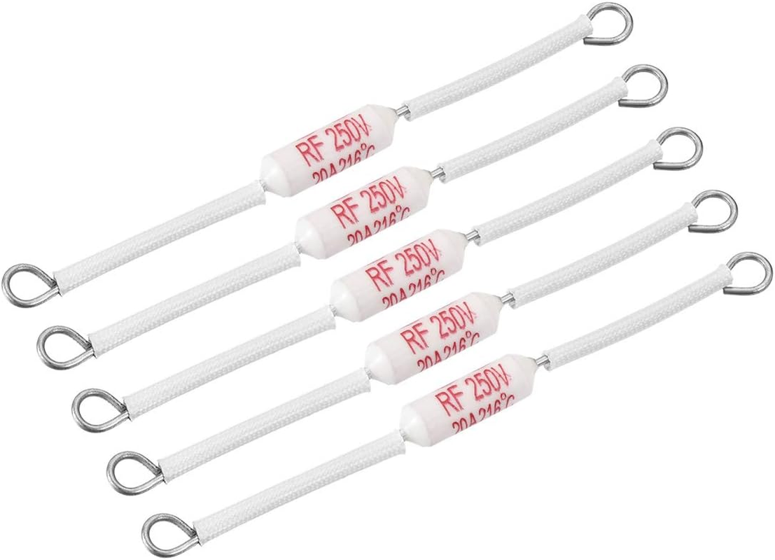 Uxcell 250V 20A 216 Celsius Circuit Cut-Off Temperature Thermal Fuse Ceramics 5Pcs