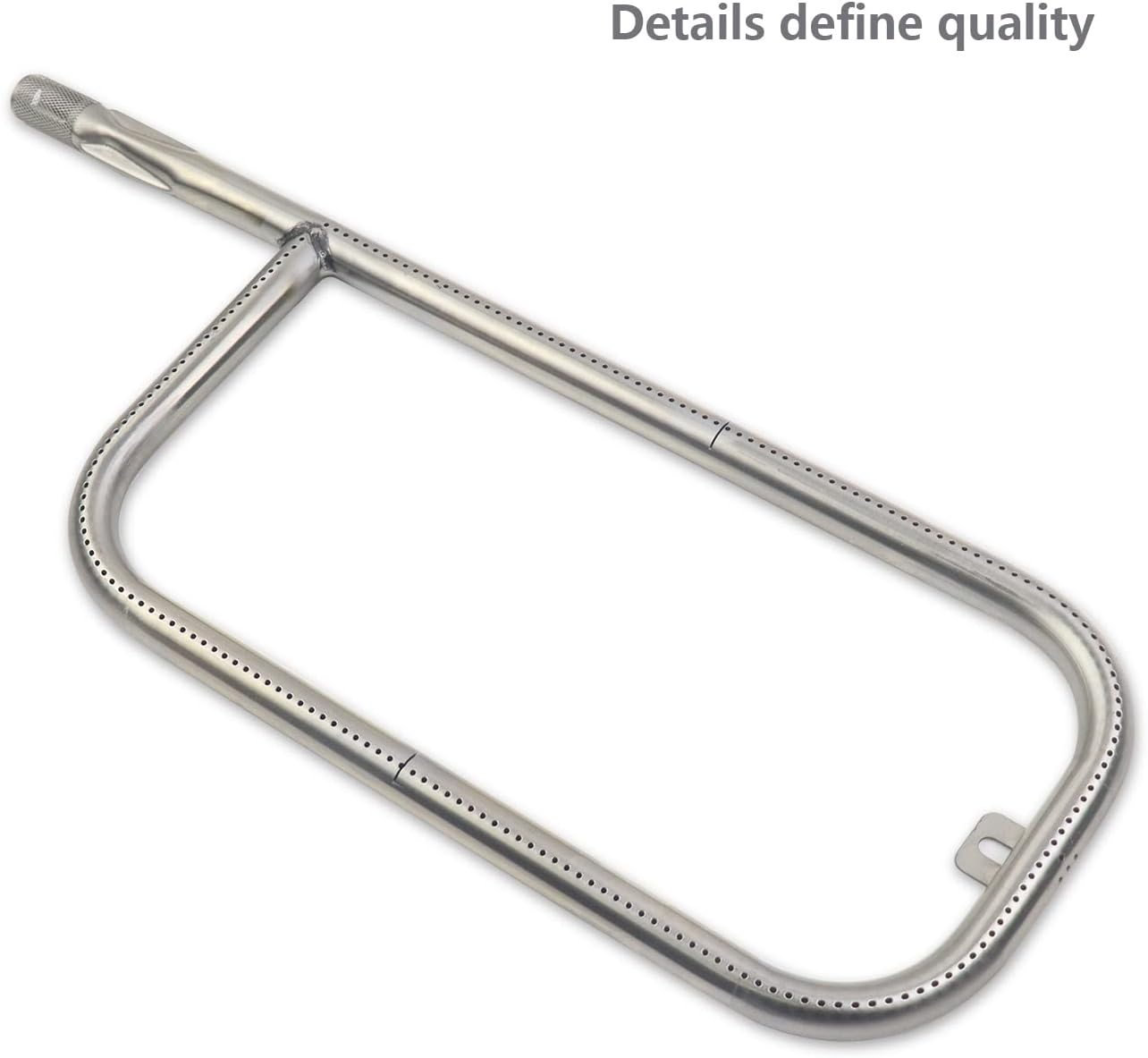 69956 20 1/2" X 7 1/2" Grill Burner Replacement for Weber Q200, Q220, Q2000, Q2200, 396000, 396001, 396002, Burner Tube Pipe Part for 41862, 69956, 60041 Gas Grill Models, Stainless Steel image number 6