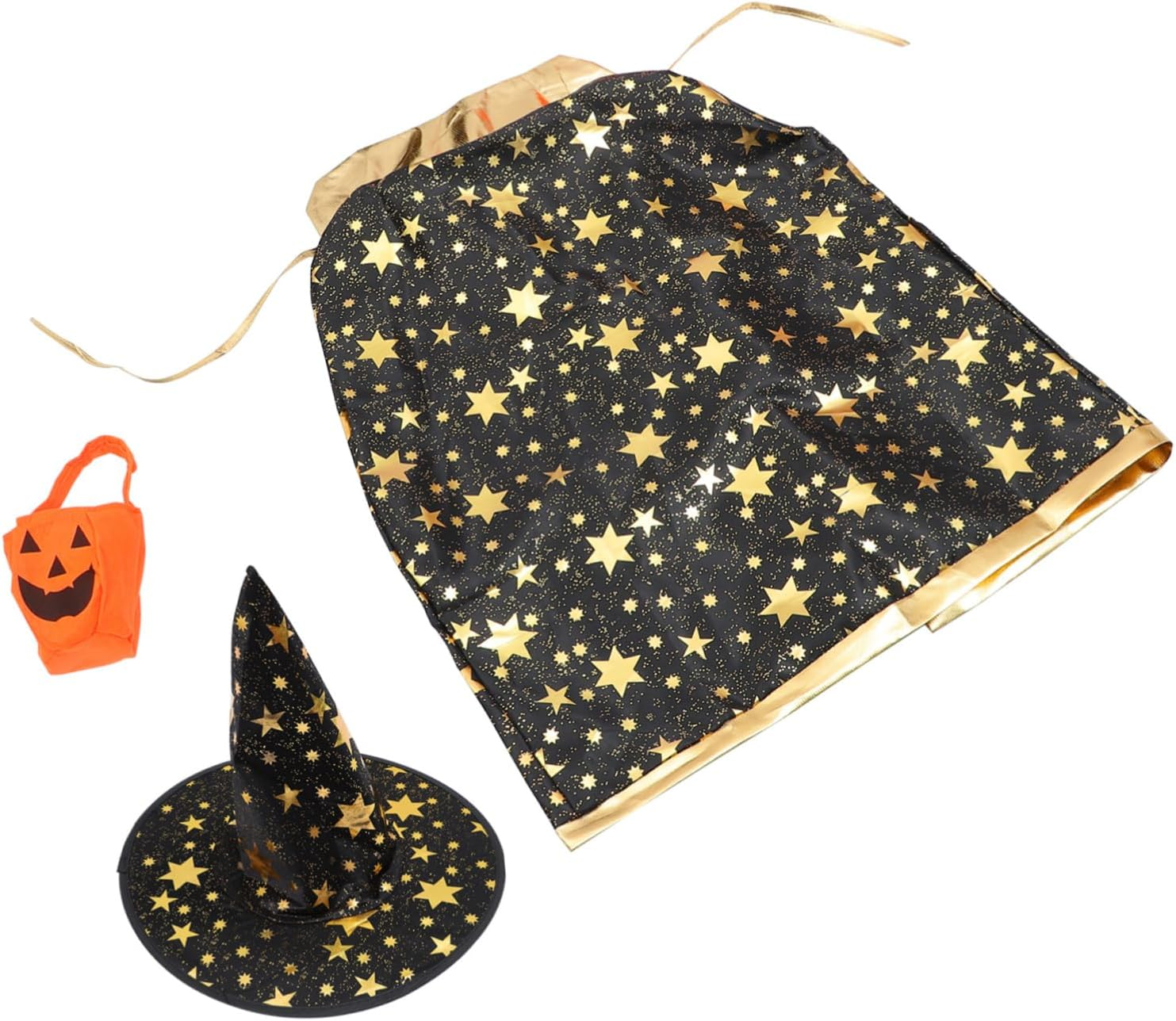 Halloween Party Wizard Cape Hat Witch Costume Boys and Girls Cosplay Unique Comfy image number 4