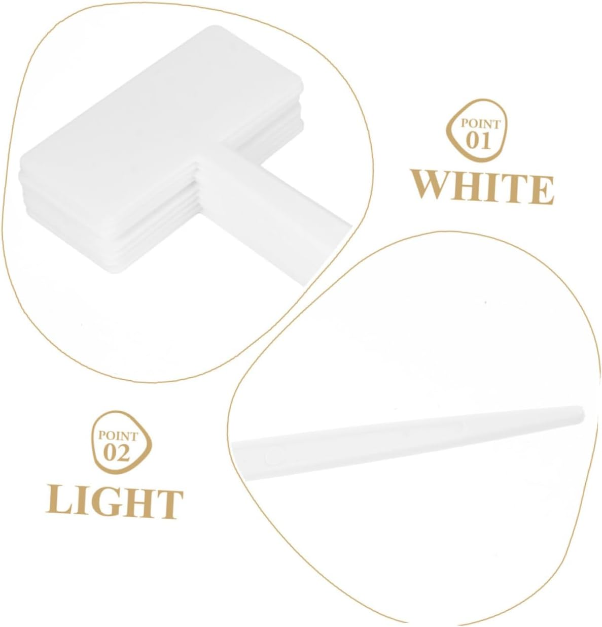 Yardenfun 10Pcs Gardening Signage Plastic Plant Labels Garden Plant Markers for Outdoor Garden Use image number 5