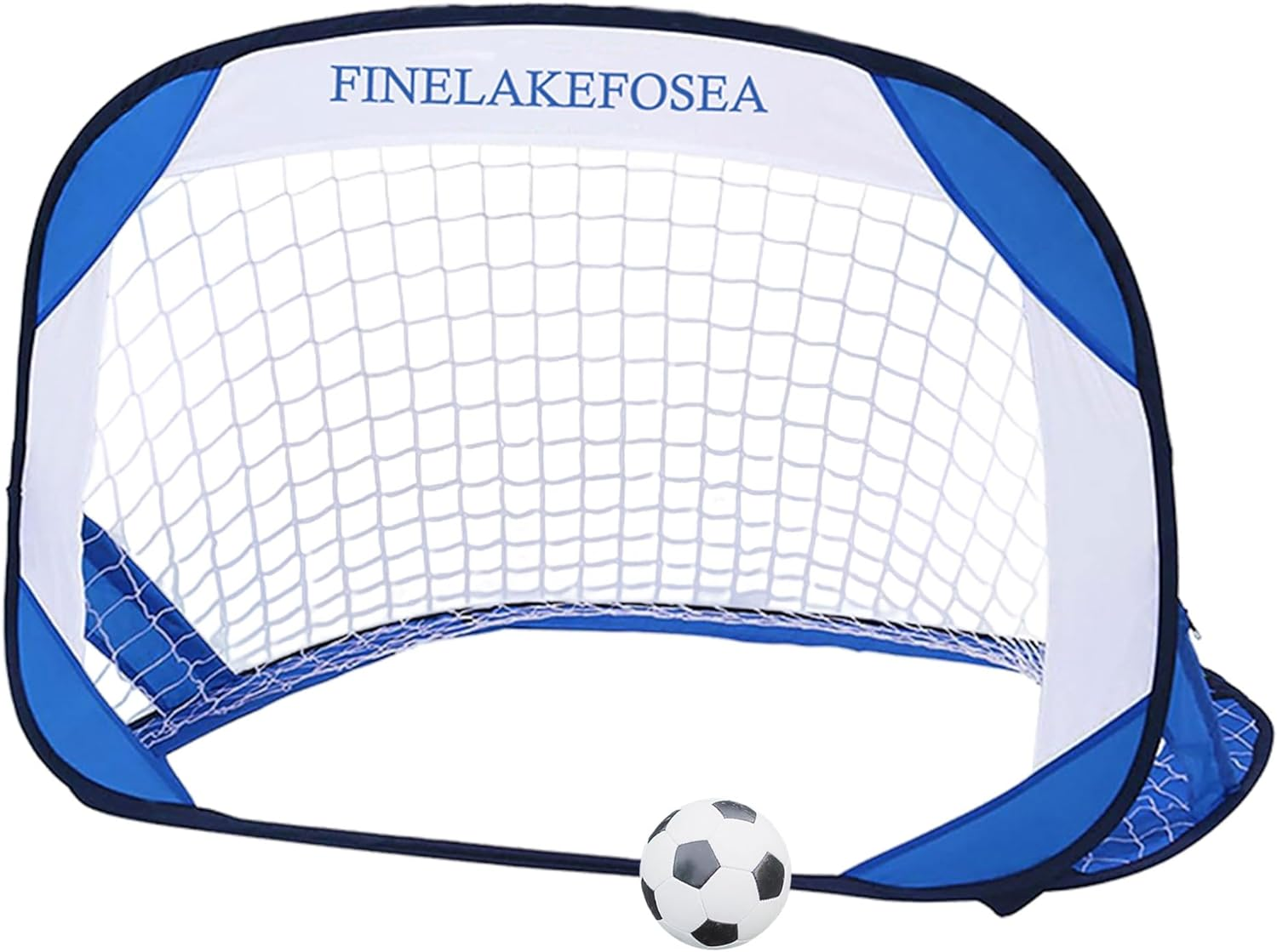 Soccer Goals for Backyard - 4'X 3' FINELAKEFOSEA Portable Soccer Goal Set Training Equipment with Carry Bag, Pop up Toddler Soccer Net for Kids Gift Games, Sports, Outdoor & Indoor Play Green/Blue