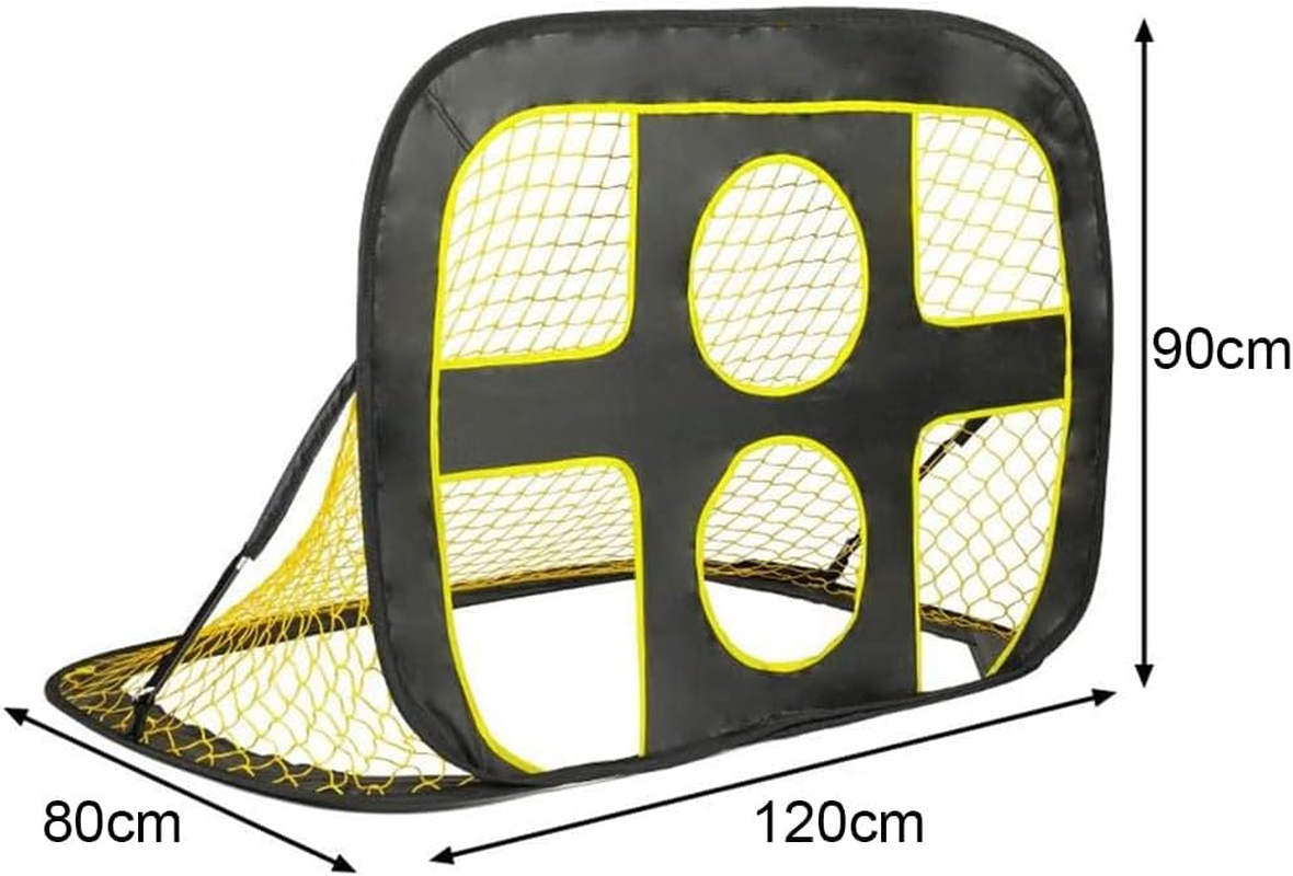 Soccer Goal, Target Net for Football, 2 Pockets Practice Sports Nets Soccer Portable Softball Training Aid Netting Target Rebounder Screen Backyard Outdoor Camping Equipment with Carry Bag image number 3