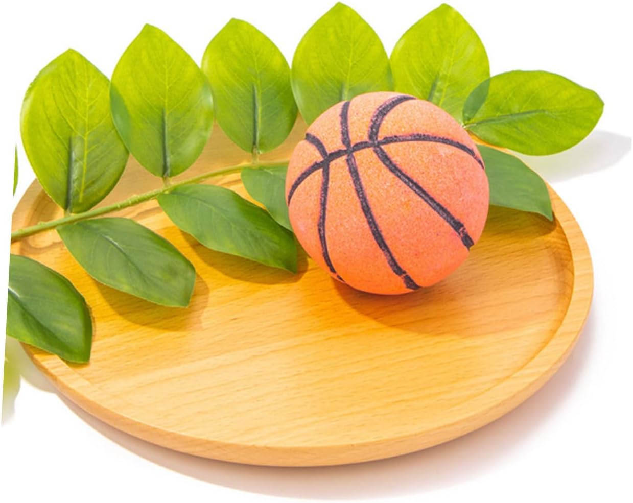 3Pcs Natural Sea Salt Bath Balls Basketball Bath Bomb for Boys and Girls image number 5