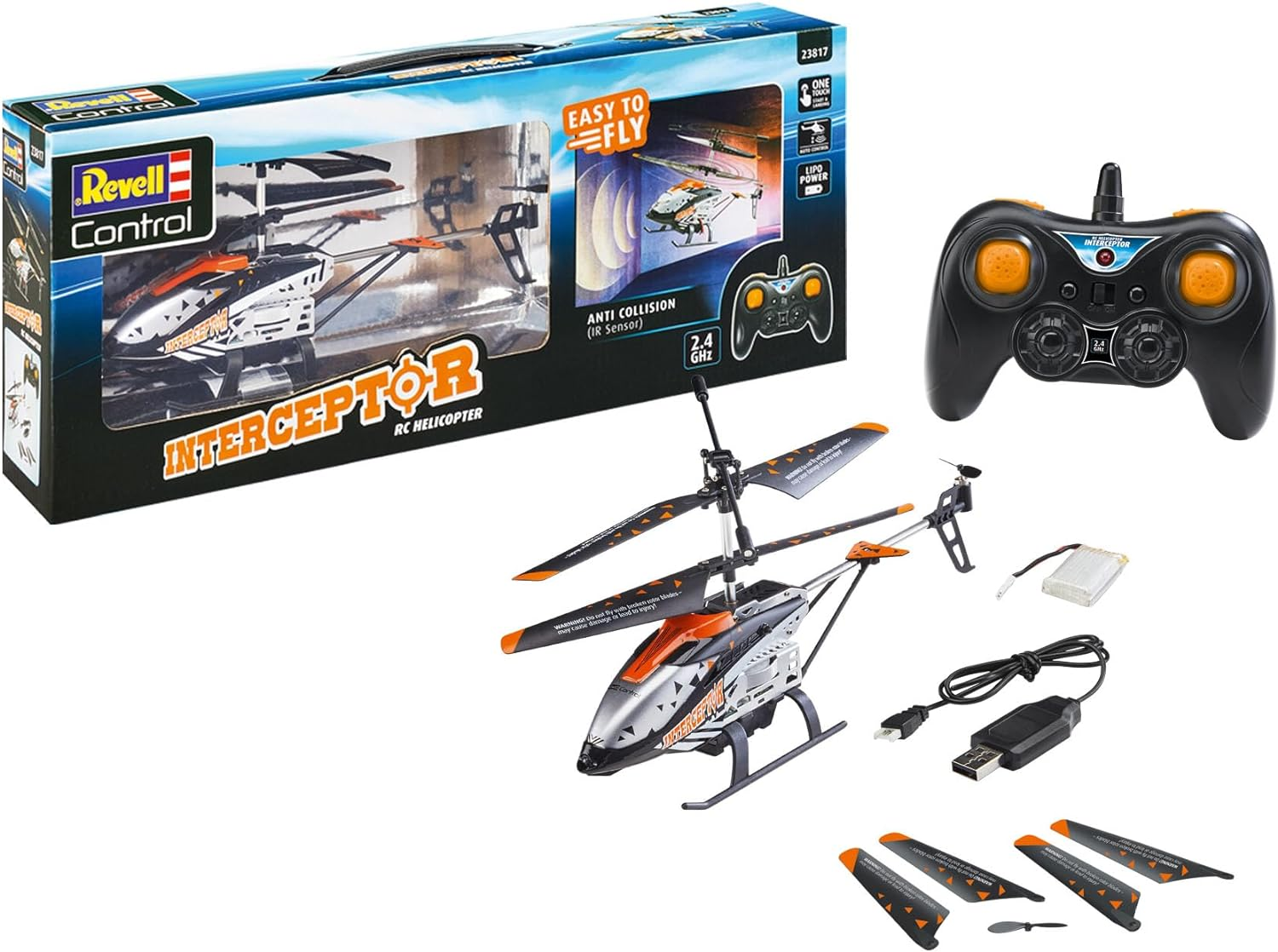Revell Interceptor 23817 Remote Control Model Helicopter, Multicolor image number 2