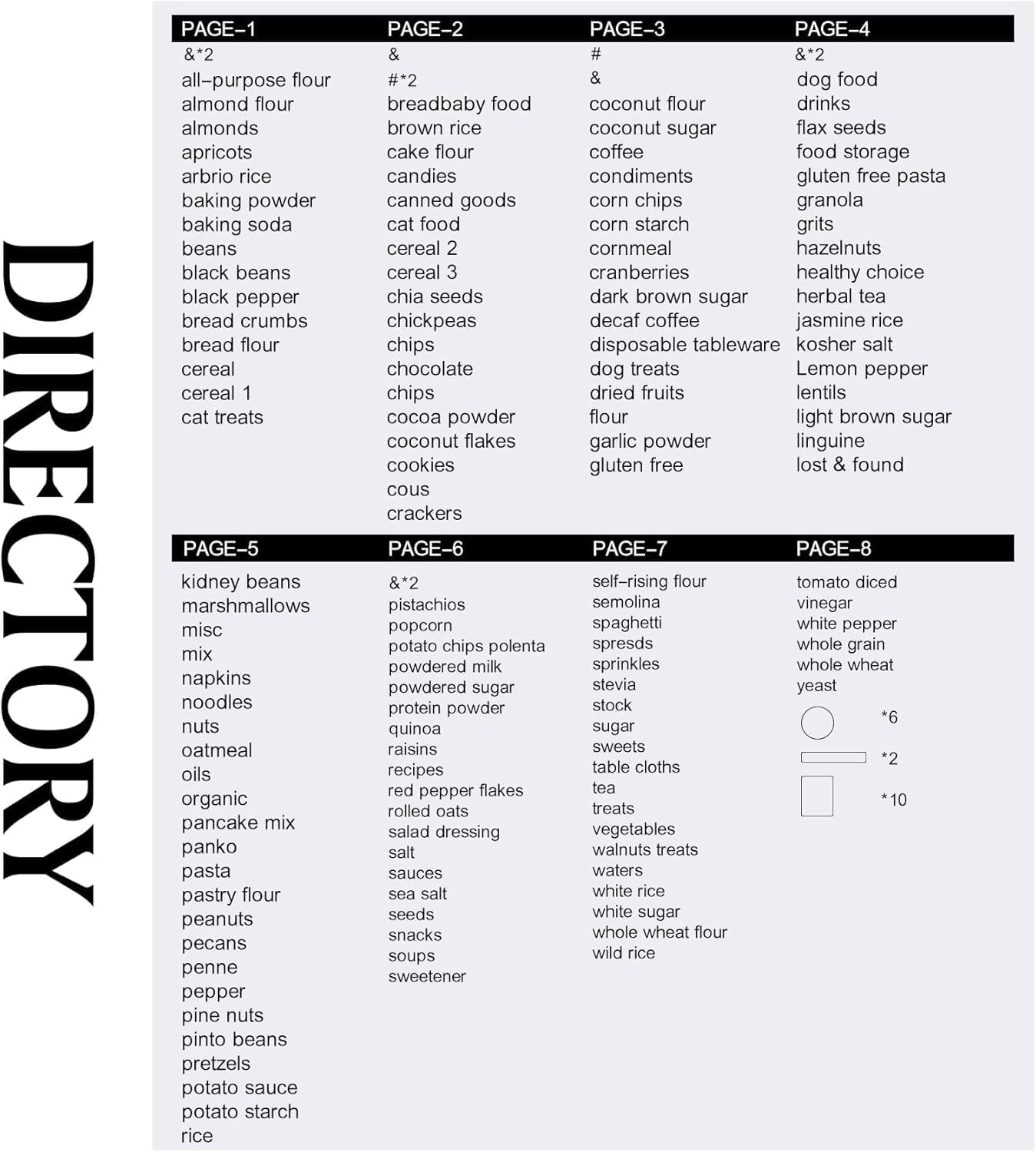 168Pcs Kitchen Pantry Labels, Water & Oil Resistant Kitchen Labels Stickers Food Jar Label for Storage Containers and Organization, Black Labels for Food Containers Jars for Sugar, Coffee, Flour, Salt image number 1