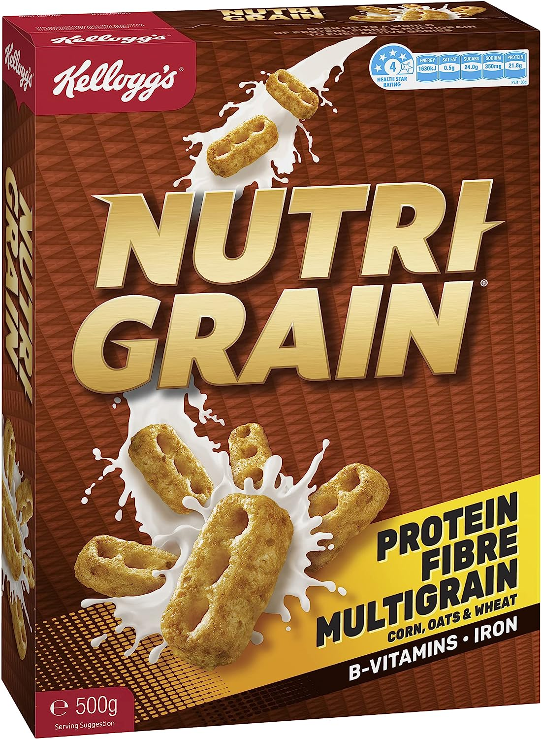 Kellogg'S Nutri-Grain Protein Breakfast Cereal, 500G