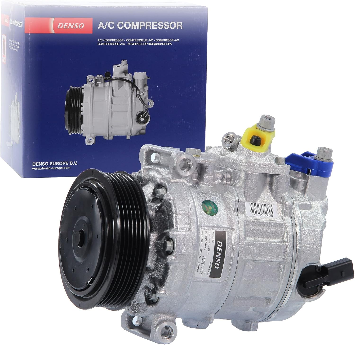 DENSO A/C Compressor DCP32045 - Oe-Quality Air Conditioning Compressor Replacement - Direct Fit Easy Install - Fits Audi Seat Skoda VW image number 1