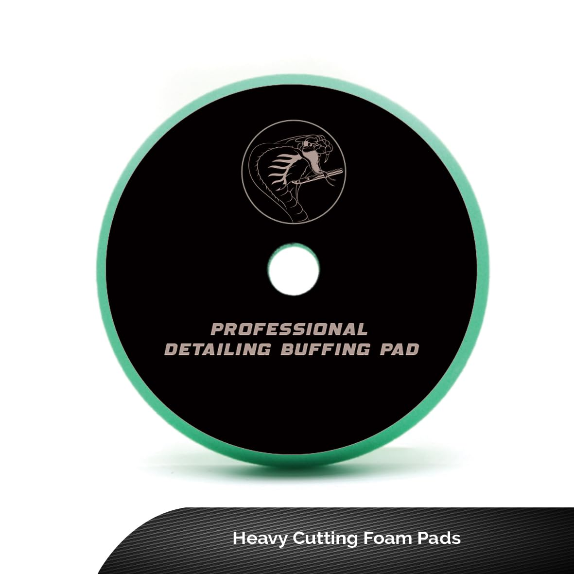Cobra WRAP TOOLS Heavy Cutting Foam Pads - Professional Detailing Buffing Pads - Durable, High-Performance Results - Perfect for Cutting, Polishing & Finishing Automotive Surfaces | 5-Inch, Green image number 1