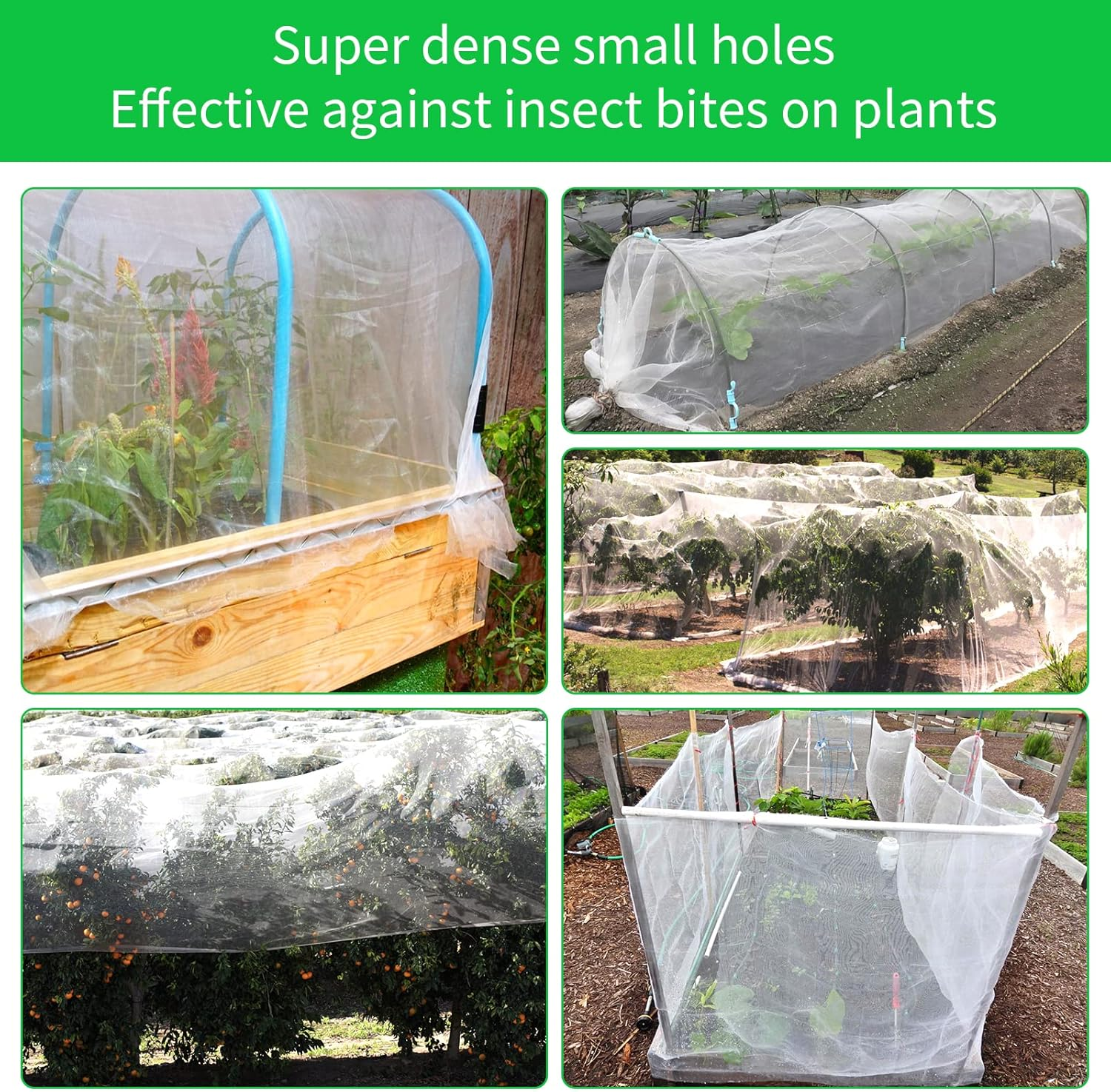 Insect Netting Mesh Garden Netting Fine Mesh Butterfly Garden Netting for Vegetables Plants Fruits Flowers Crops Greenhouse Row Covers Raised Bed Barrier Screen Birds Protection Netting (2 X 3M) image number 1