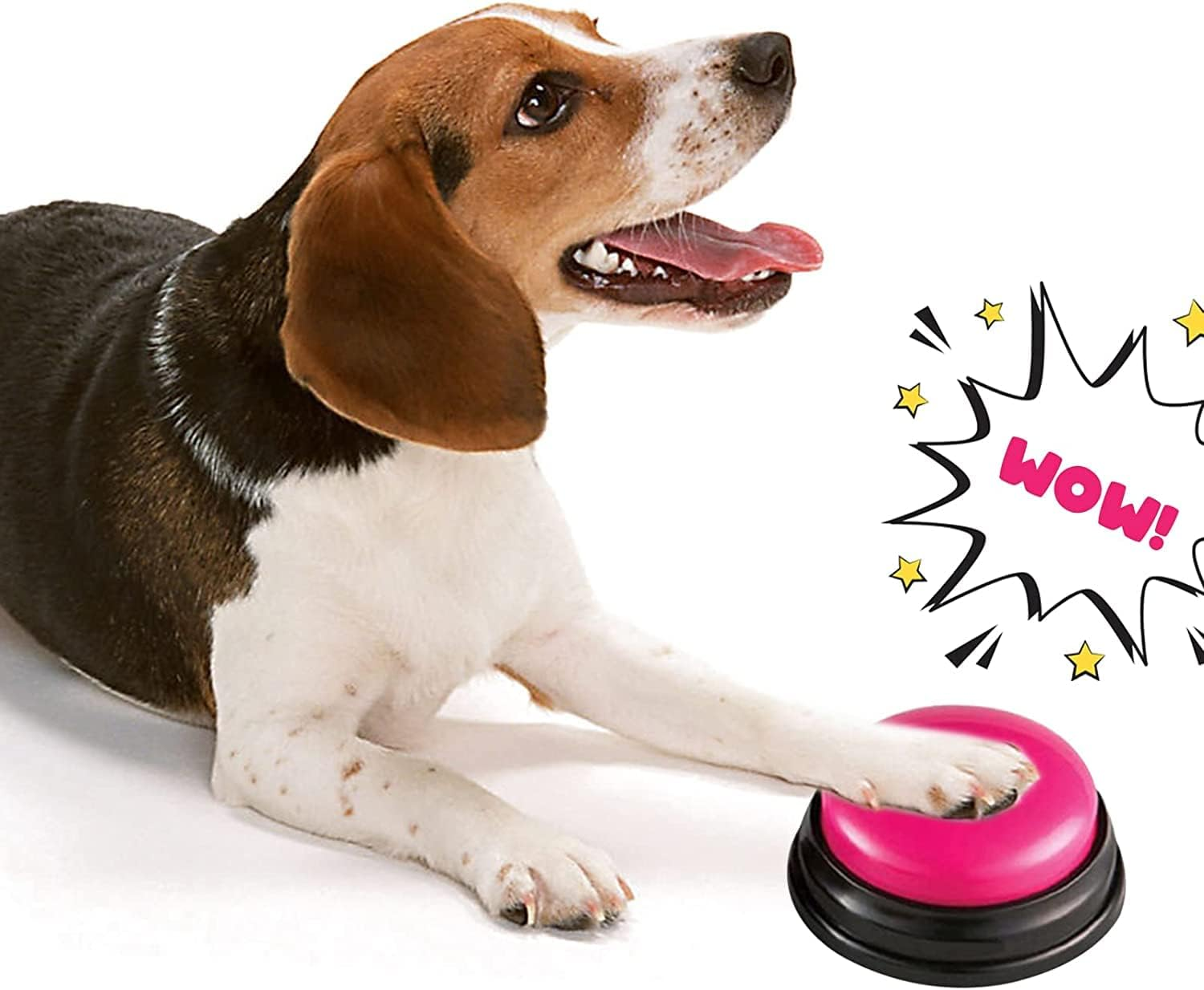 Dog Buttons for Communication, 4 Packs Talking Button Set, 30 Second Voice Recordable Pet Training Buzzer, Speaking Buttons Teach Your Pet to Talk