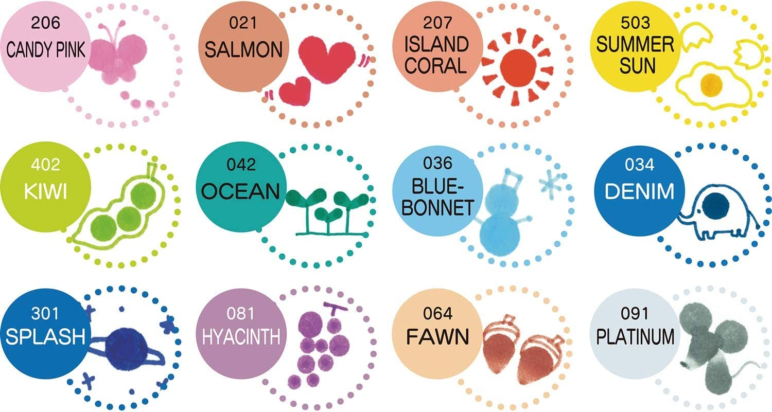 Kuretake ZIG Clean Color Dot Set 12, Multi (KUTC-6100-12V) image number 1