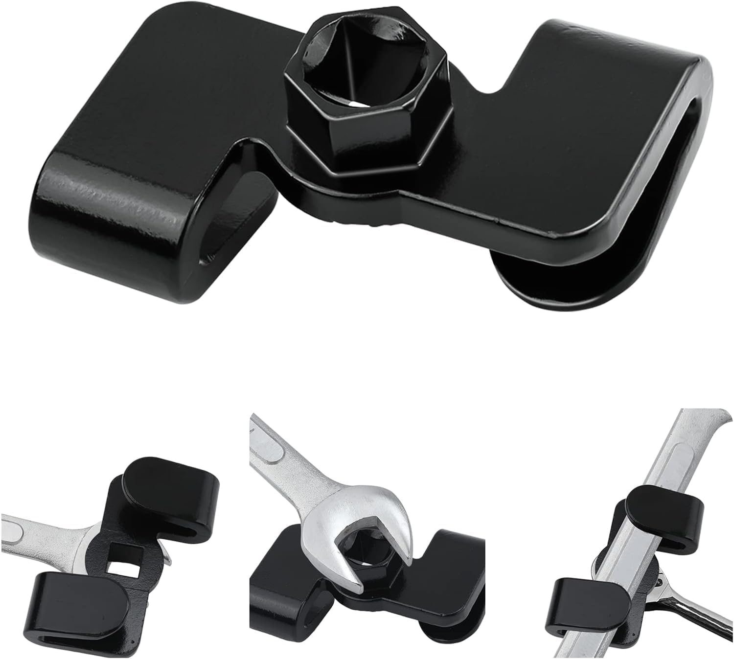 Universal Wrench Extender Adaptor, 1Pc 1/2 Inch Breaker Bar Wrench Extender Mechanics Tool, 8Cm, Black image number 6