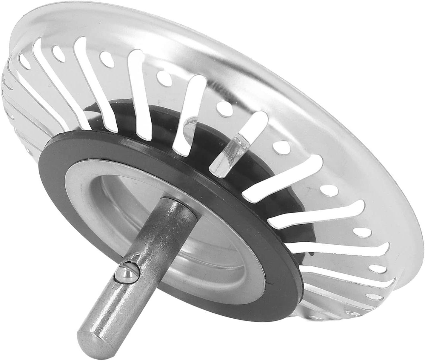 Hyuduo Stainless Steel Kitchen Sink Strainer, 84Mm Diameter, Rubber Base Filter Basket for Drainage image number 5