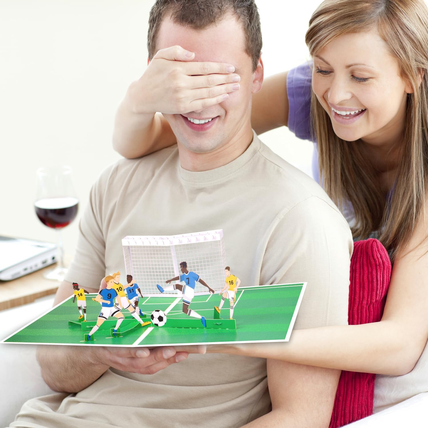 Magic Ants Pop-Up Birthday Card- Soccer Themed Father'S Day 3D Greeting Card - Soccer image number 4