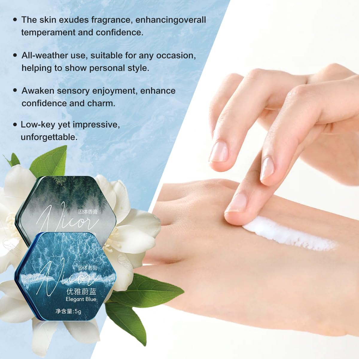 Solid Cologne 2 Pack All Natural and Organic Concentrated Men Solid Perfume with Cedar Wood, Jasmine, Vetiver, Geranium, Sandalwood Cologne for Mens Cologne Balm Travel Cologne Wax Men'S Fragrance image number 5