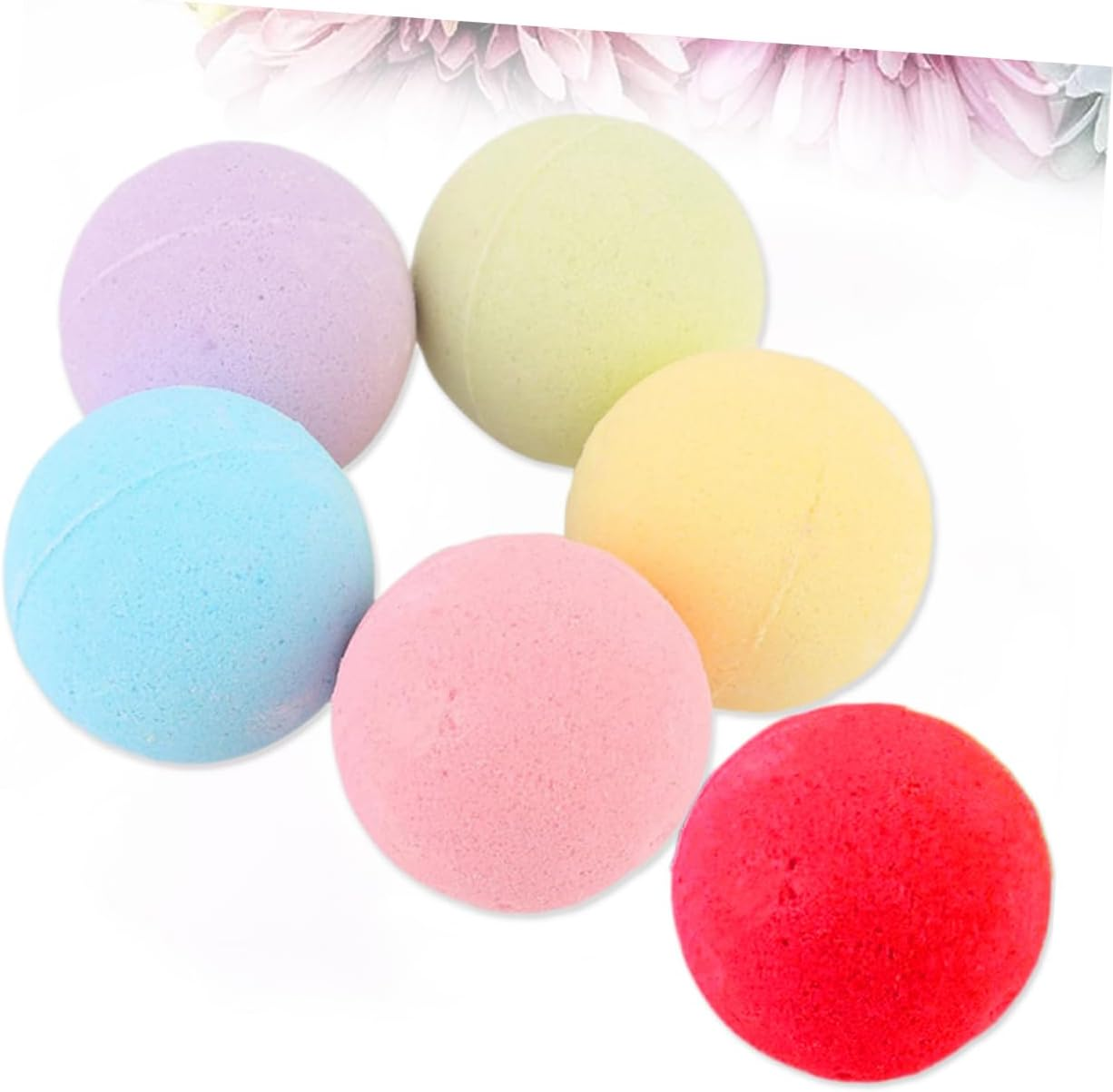 6Pcs Bath Salt Balls Set Organic Stress Relief for Women Exfoliating Bubble Balls for Relaxation Suitable for Home Spa and Self-Care