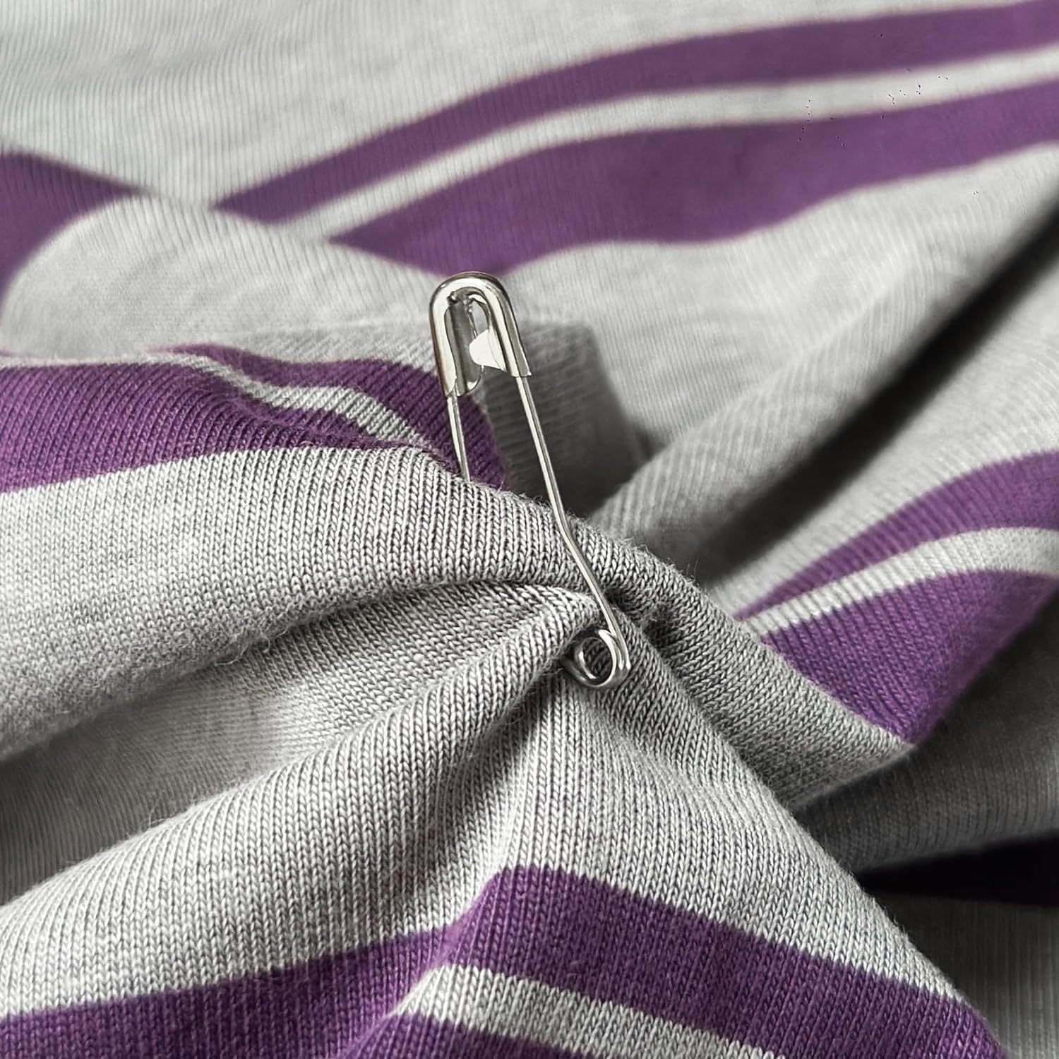 Generic Stainless Steel Curved Safety Pins for Quilting, Safety Pins Bulk Metal Silver Sewing Pins Clothing Clips Tool Decorative Safety Pins (2.2Inch-100Pcs) image number 2