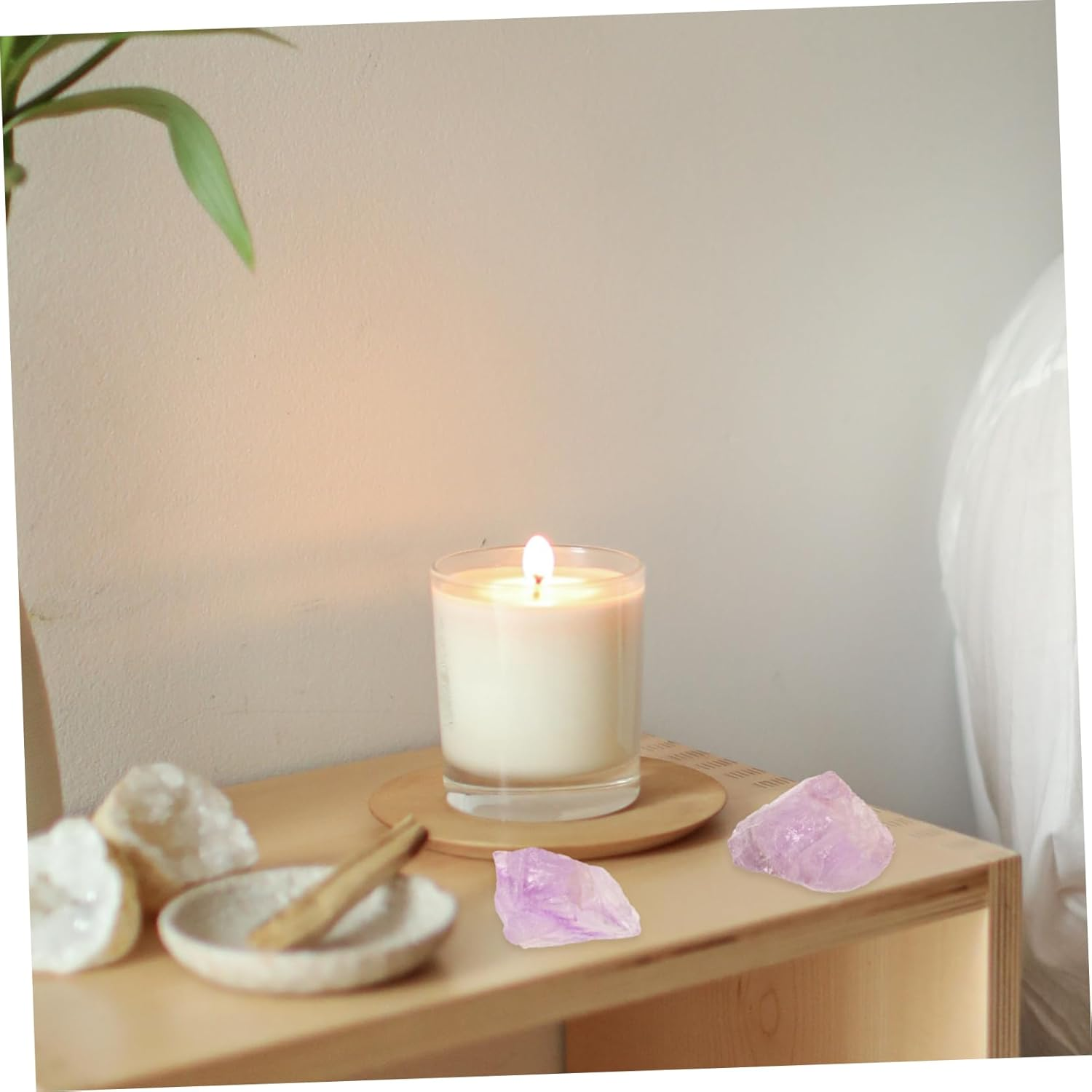 Beautiful Crystal Stones Set Aromatherapy Diffuser Stone Crystal Ornament for Home Decor - Light Green image number 2