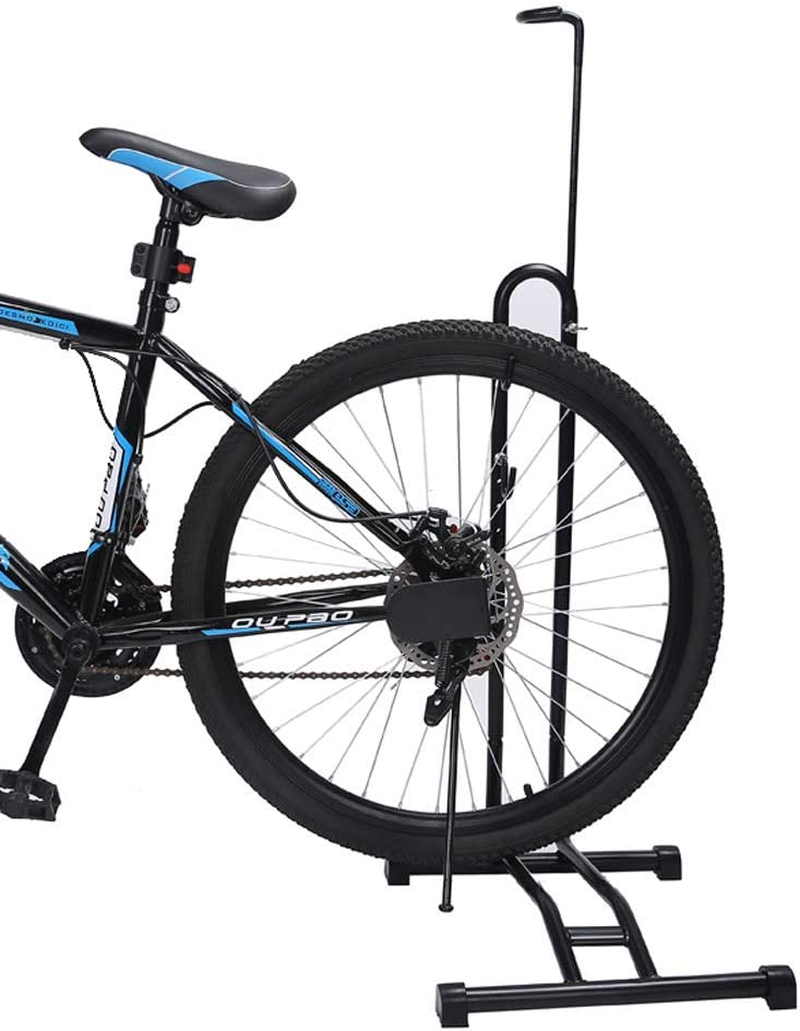 Horizontal and Vertical Bike Rack Floor Packing Stand, Solid Steel Construction, Non-Slip Feet, Space Saving Design for Living Room, Bedroom, Garage, Size-Large image number 1
