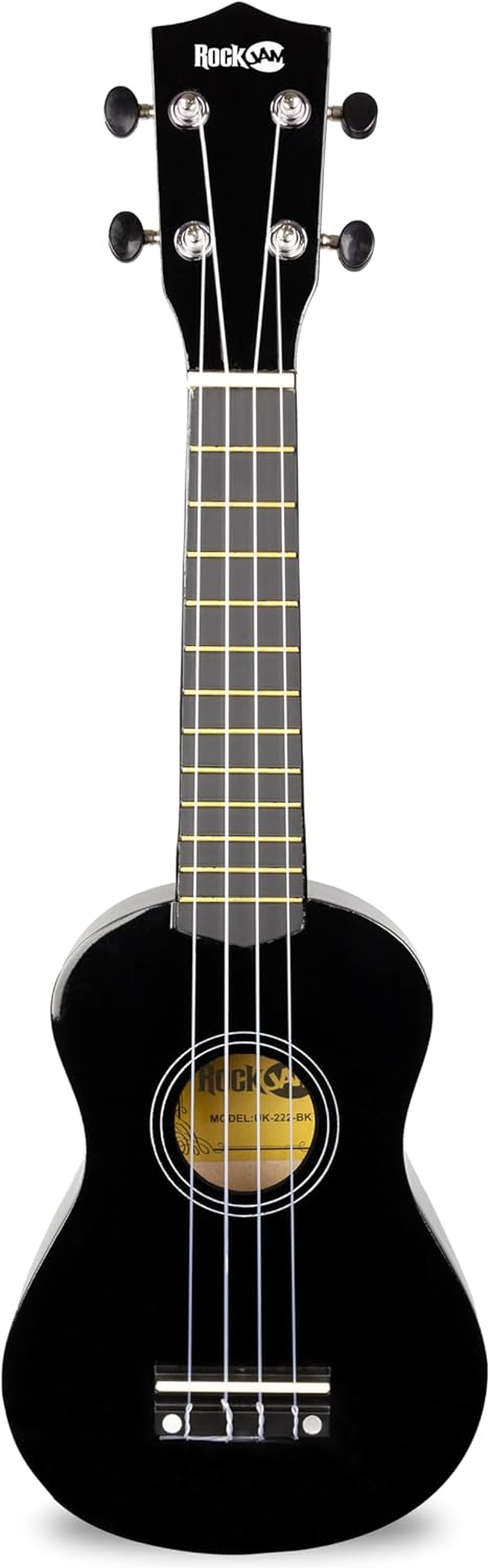 Rockjam, 4-String Ukulele, Right, Black, Soprano (UK-222-BK) image number 1