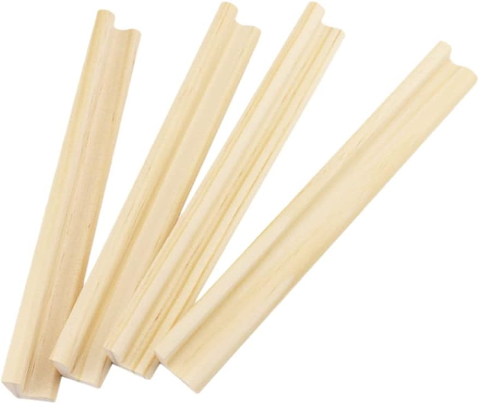 Alipis Mahjong Tile Holder Domino Racks Wooden Domino Trays Domino Holders Organizer Letter Display Bases Domino Tiles Holders for for Mexican Train, 4Pcs Dominos Holder Tray Train Rack