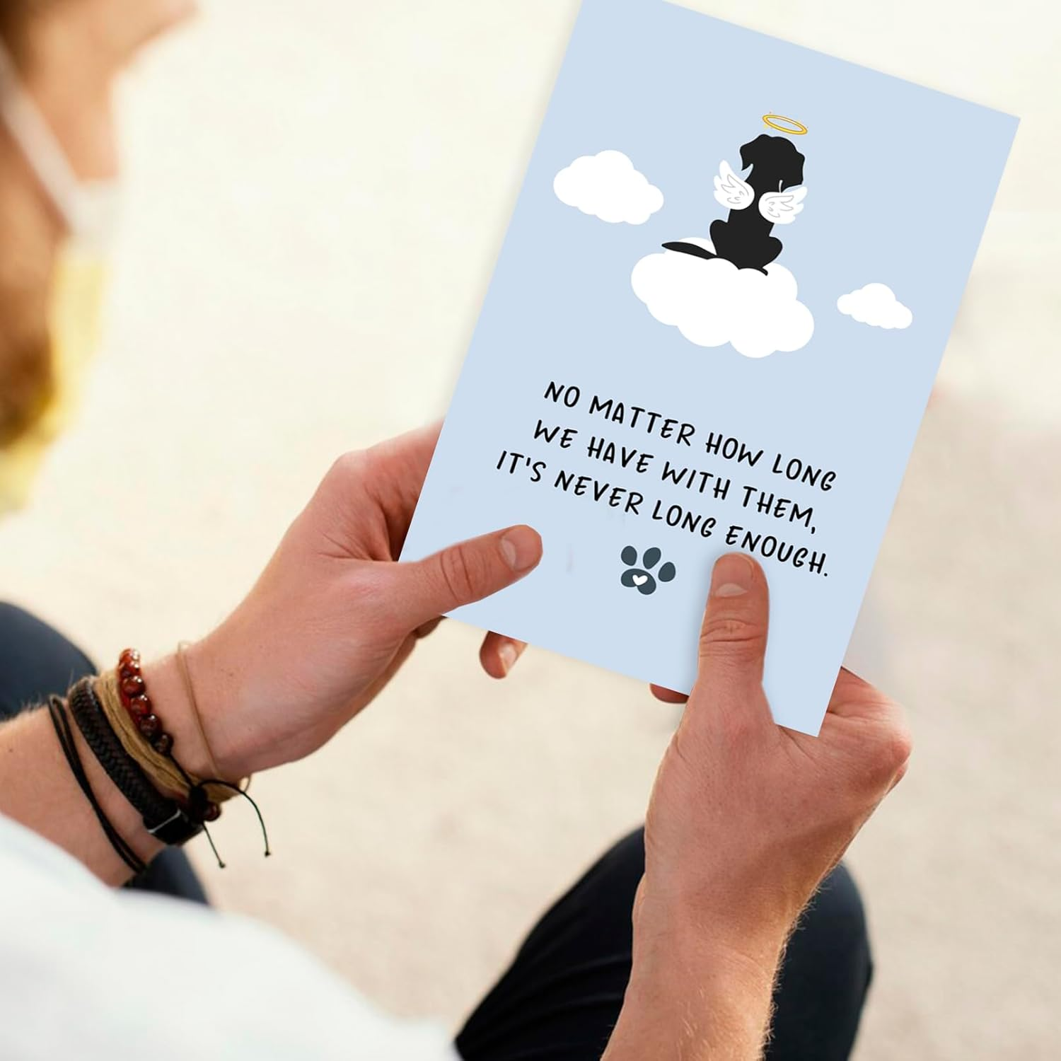 Dog Sympathy Card, Cute Pet Loss Cards, Dog Memorial Sympathy Gifts for Loss of Pet, Condolence Card for Pets Owner Lover, Doggy Bereavement Ideas for Family Friends Husband Wife - 14 image number 6