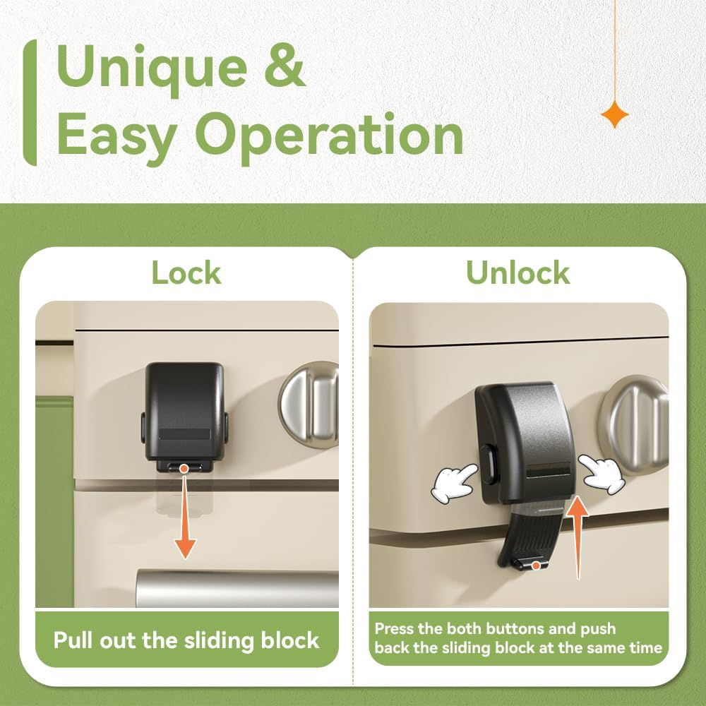 SAFELON 1 PC Update Baby Safety Oven Lock, Kitchen Safety Oven Door Lock, Childproofing Lock for Babies & Toddlers, Heat-Resistant, No Drilling (Black) - Black image number 5