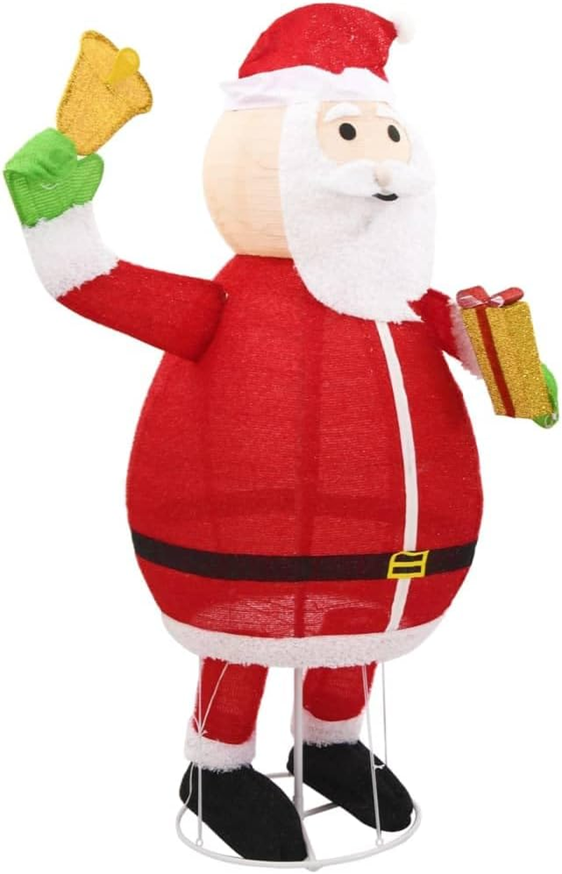 Decorative Christmas Santa Claus Figure LED Luxury Fabric 180 Cm