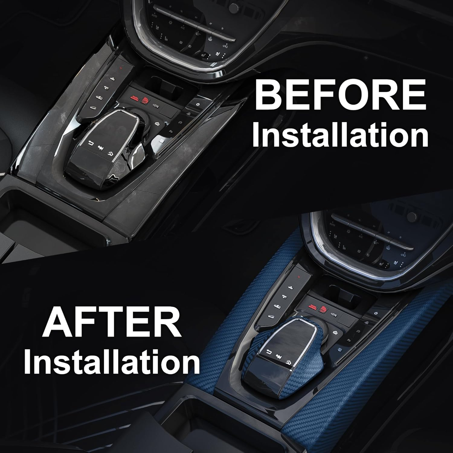 Lypumso 3D Blue Carbon Fiber Vinyl Wrap, Car Wrap Film Roll with Air-Release Technology for DIY Use, Car Auto Decal Exterior and Interior Wrapping Film, Vehicle Self Adhesive Sticker(1Ft X 5FT) image number 1