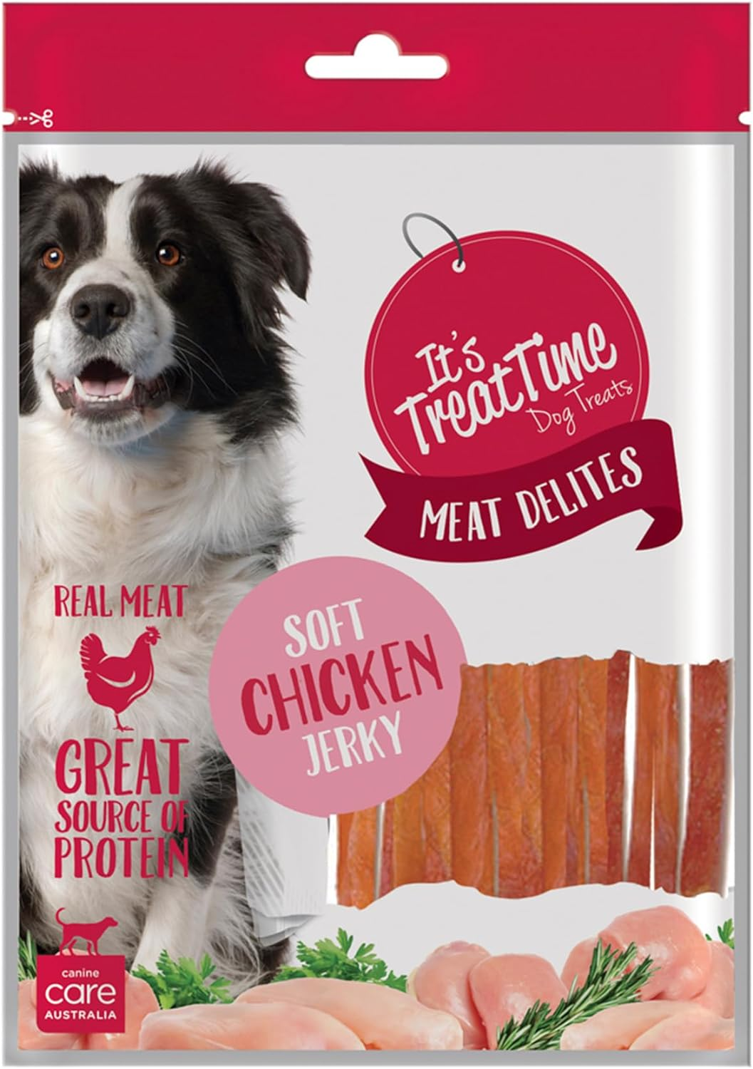 It'S Treat Time Meat Delites Chicken Jerky Soft Strip Dog Treat, 100G, Real Meat, Great Source of Protein, Tartar Control, Suitable for All Dogs image number 1