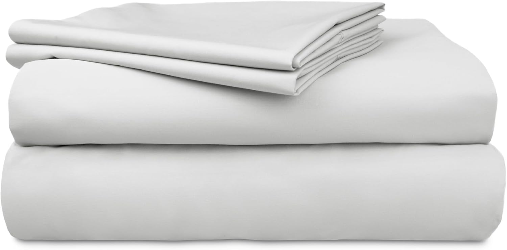 Algodon 300TC Cotton Bed Sheet Set with Pillowcases, Silver, King image number 3
