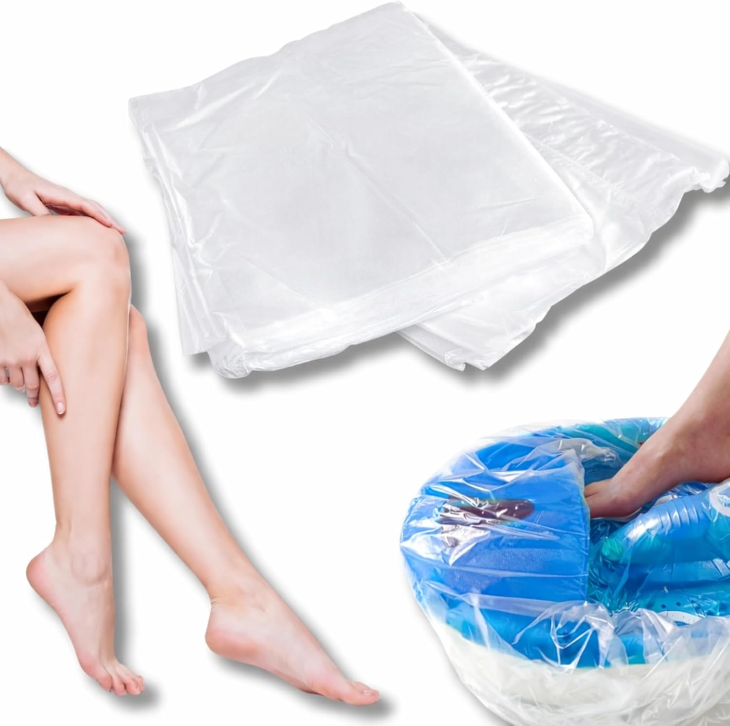 LALILL Disposable Bags for Foot Bathtub, Pack of 50, Hygienic Foot Care for Pedicures, Foot Bath Protectors, Bags Suitable for Spa, Podology image number 4