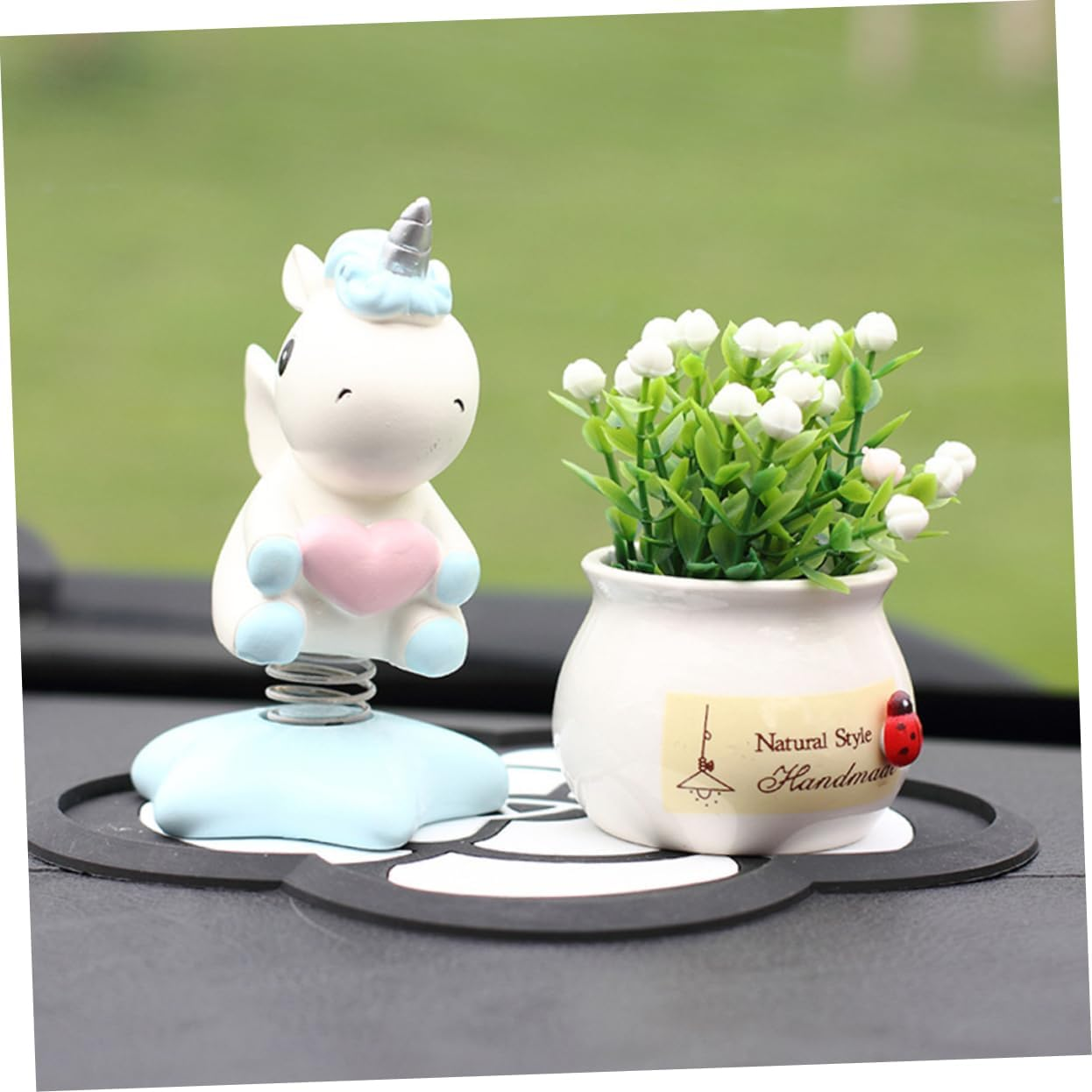 Abaodam Unicorn Ornaments Shaking Head Desktop Decoration Car Dashboard Accessory Home Products image number 5