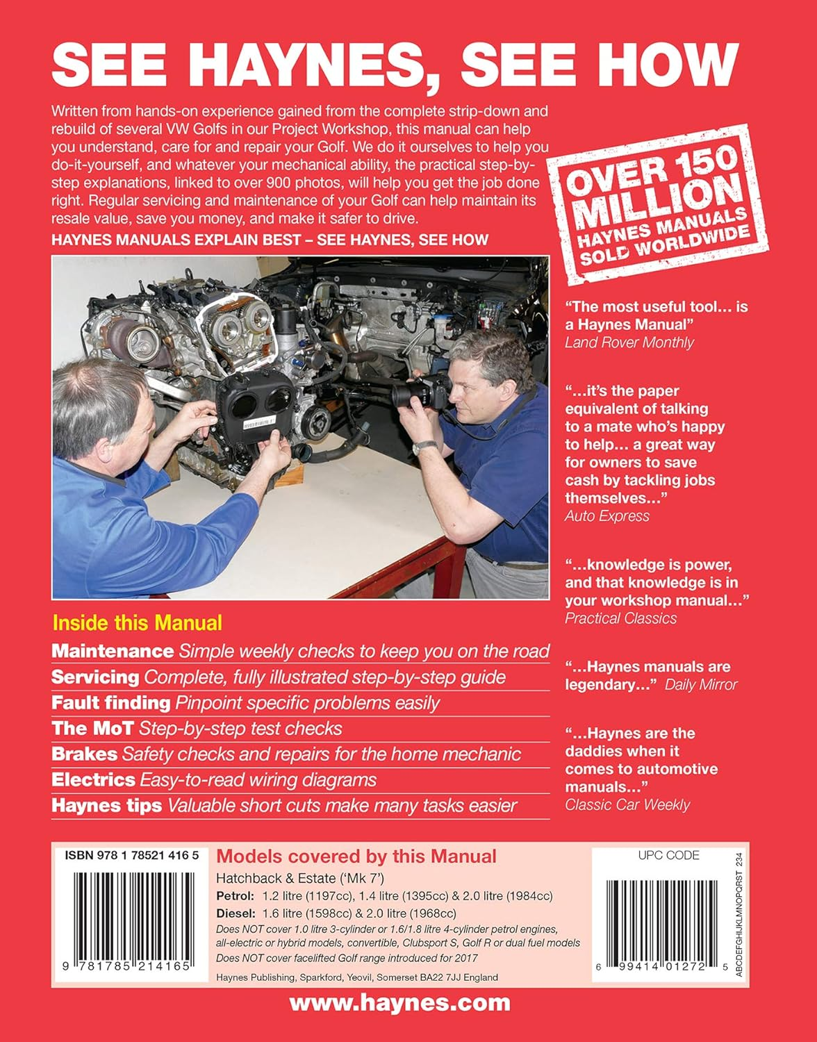 VW Golf Petrol & Diesel ('13-'16) 62 to 66: Owners Workshop Manual image number 4