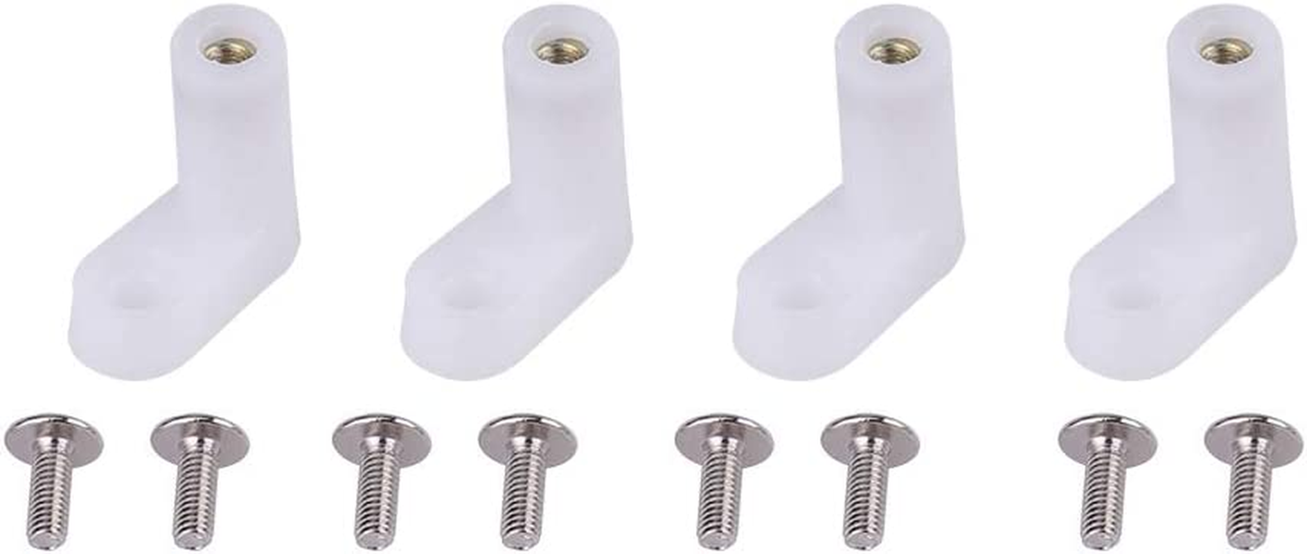 100Pcs L Type PCB Mounting Feet Acrylic Motherboard Risers Mount Plastic Standoffs with Screw Fit for Arcade Gaming Board Replacement Parts 2Cm image number 6