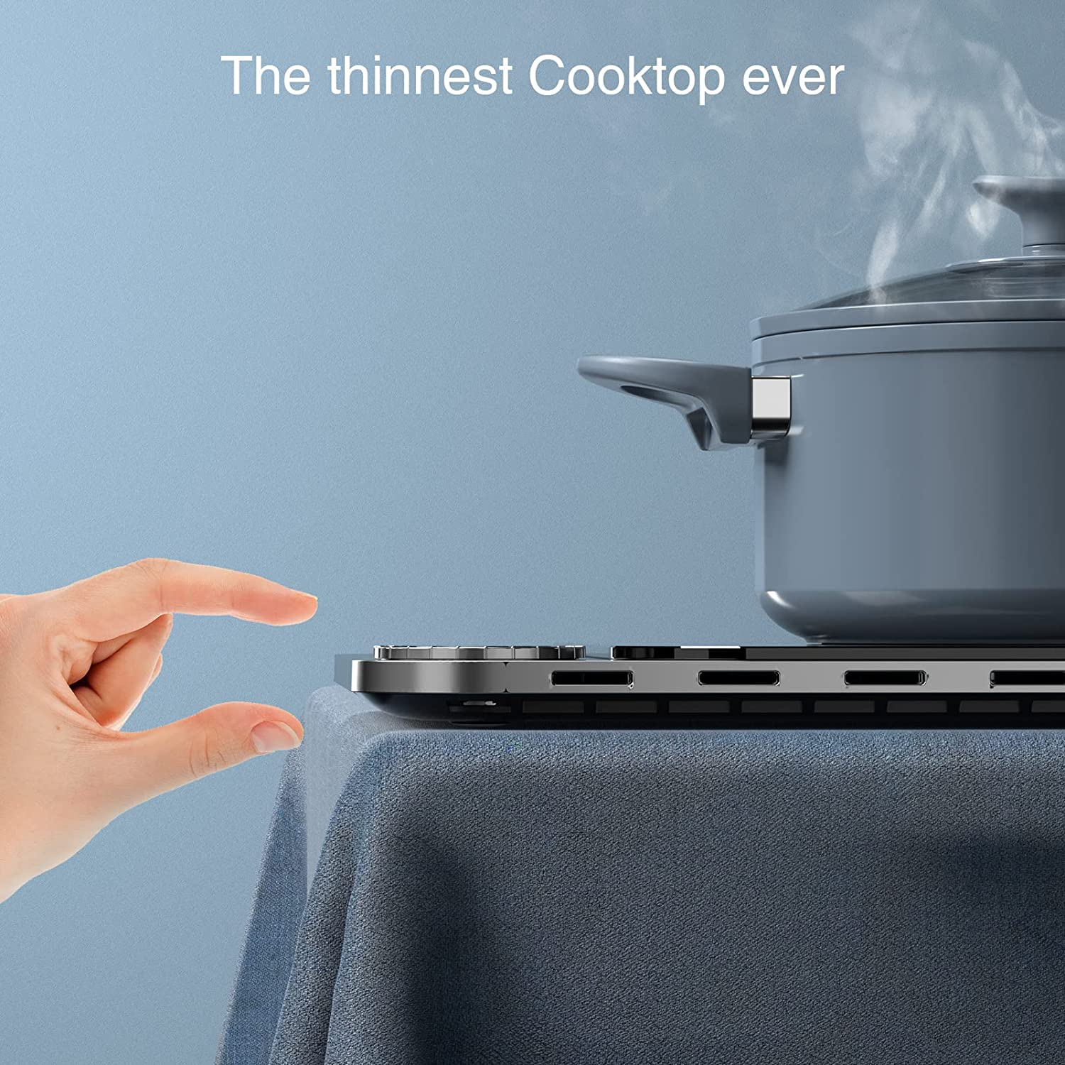 TOKIT Portable Induction Hob Pro 2100W Electric Cooktop Countertop Burner 99 Power Adjustment Timer 20Mm Ultra-Thin App-Wifi Smartphone Heating Control Sensor image number 3