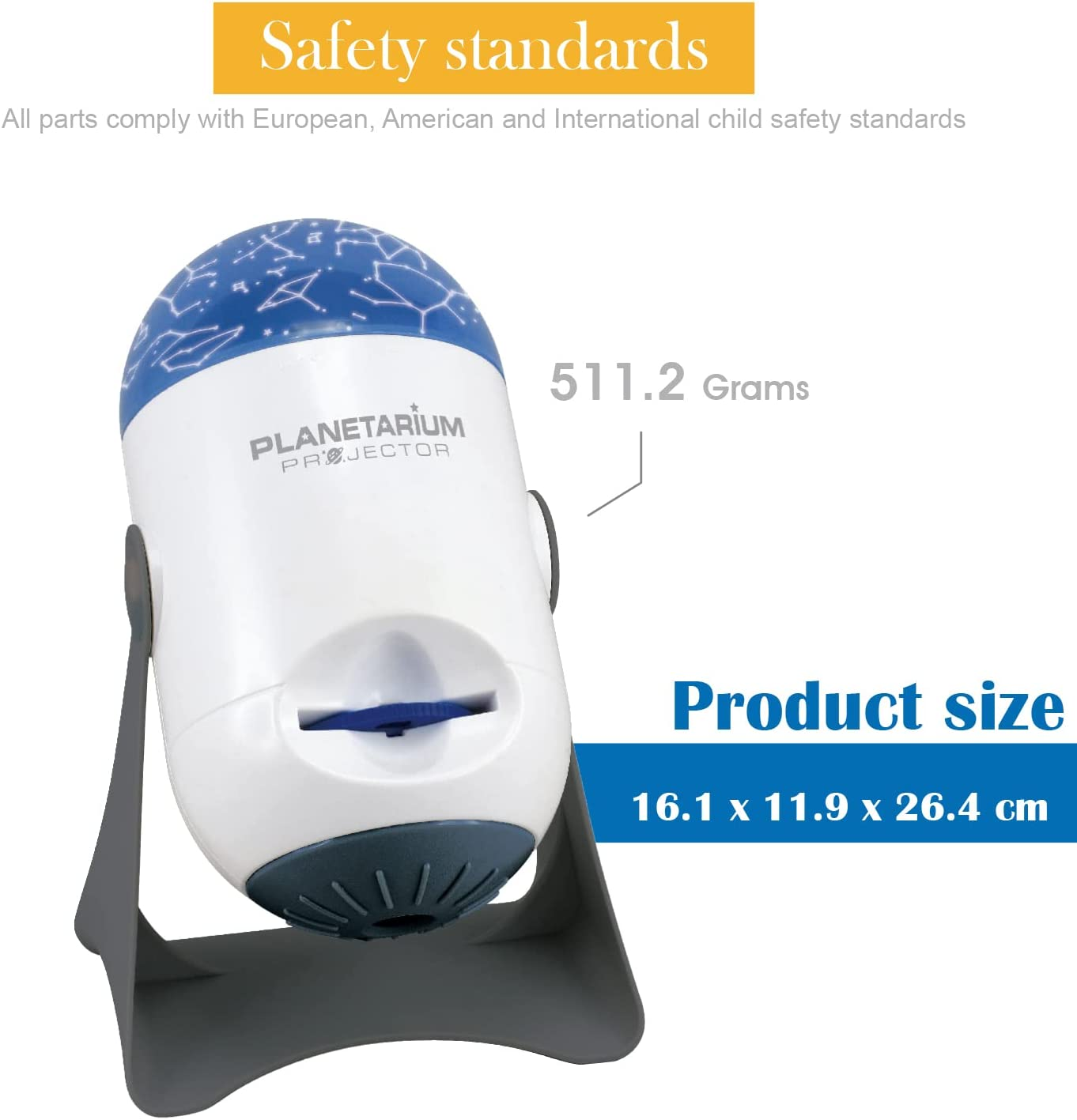 Planetarium Projector (With 24 Space Images & 2 Projection Domes) Education Toys Science | 2 in 1 Function | Dome Rotate | Star Solar System | Planet & Galaxy Projection | STEM Toy image number 1