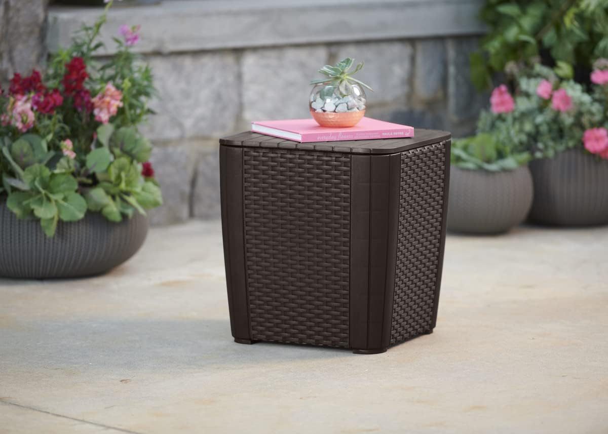 Keter 060 Luzon Flat Wicker Table, Graphite image number 2