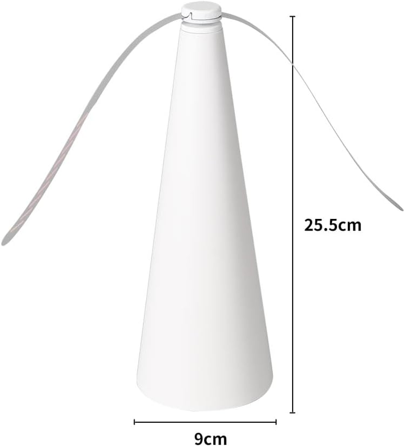 Fly Free, Entertaining Chemical Trap Repellent Fly Fan Indoor Outdoor Home, Keep Flies Away from Your Food, Camping BBQ Food Mosquito Fruit Fly Portable Repeller Fans Safe Insect Killer(White)