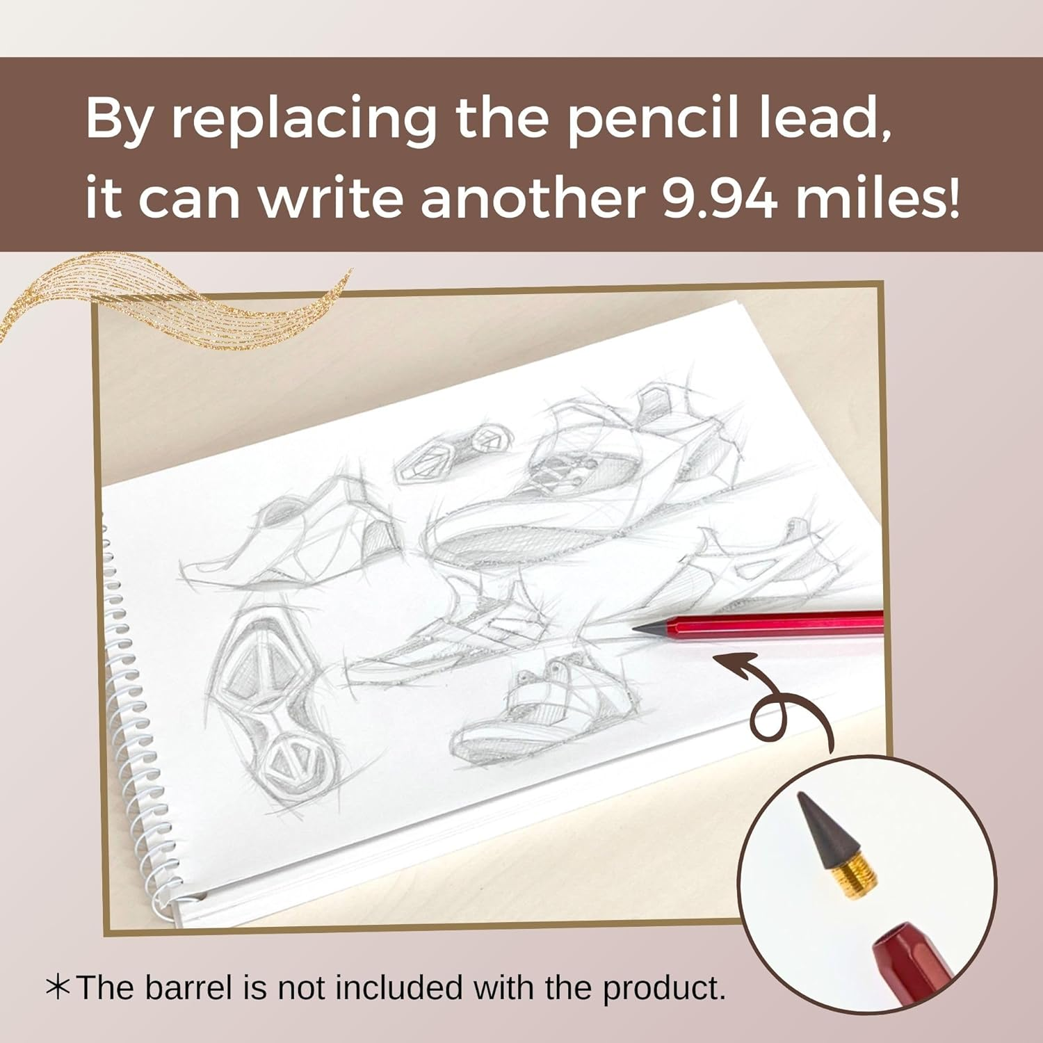 SUN-STAR Stationery S4453042 Metasil Refill, Fountain Style, Black Ink, Medium Point, Pencil Refill, 1 Piece image number 3