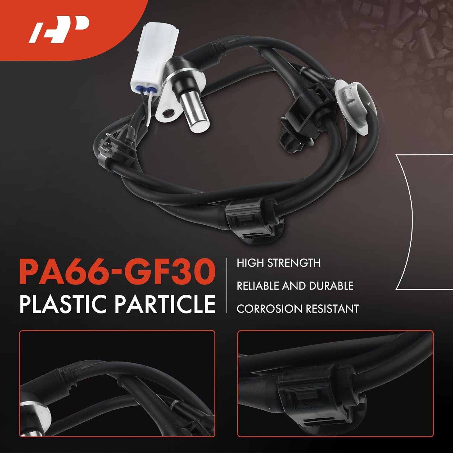 A-Premium ABS Wheel Speed Sensor Compatible with Mazda Models - CX-7 2007-2012, CX-9 2009-2010, Sport Utility - Front Left Driver Side, Replace# EG23-43-73X, EG234373X image number 2