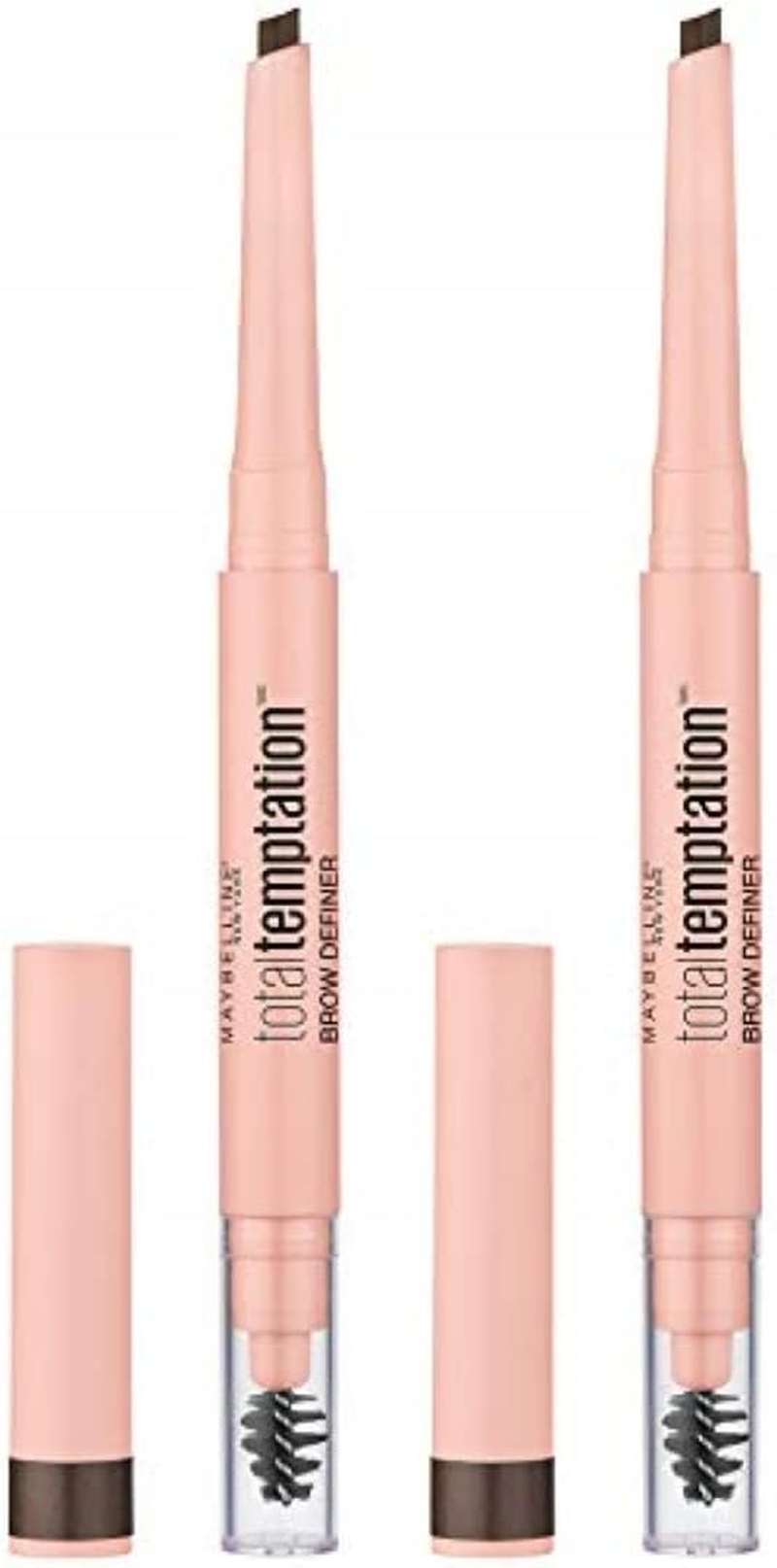 Maybelline Total Temptation Eyebrow Definer Pencil, Medium Brown, 2 Count