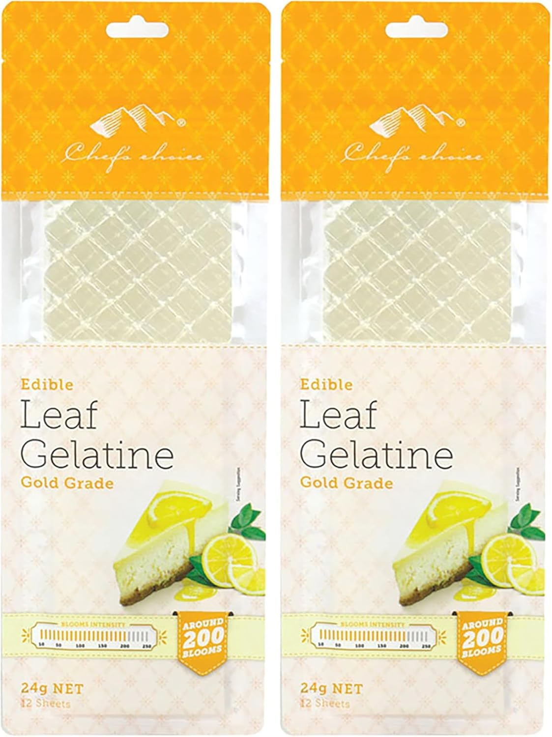 Chef'S Choice Gelatine Leaf Sheets Gold 24G