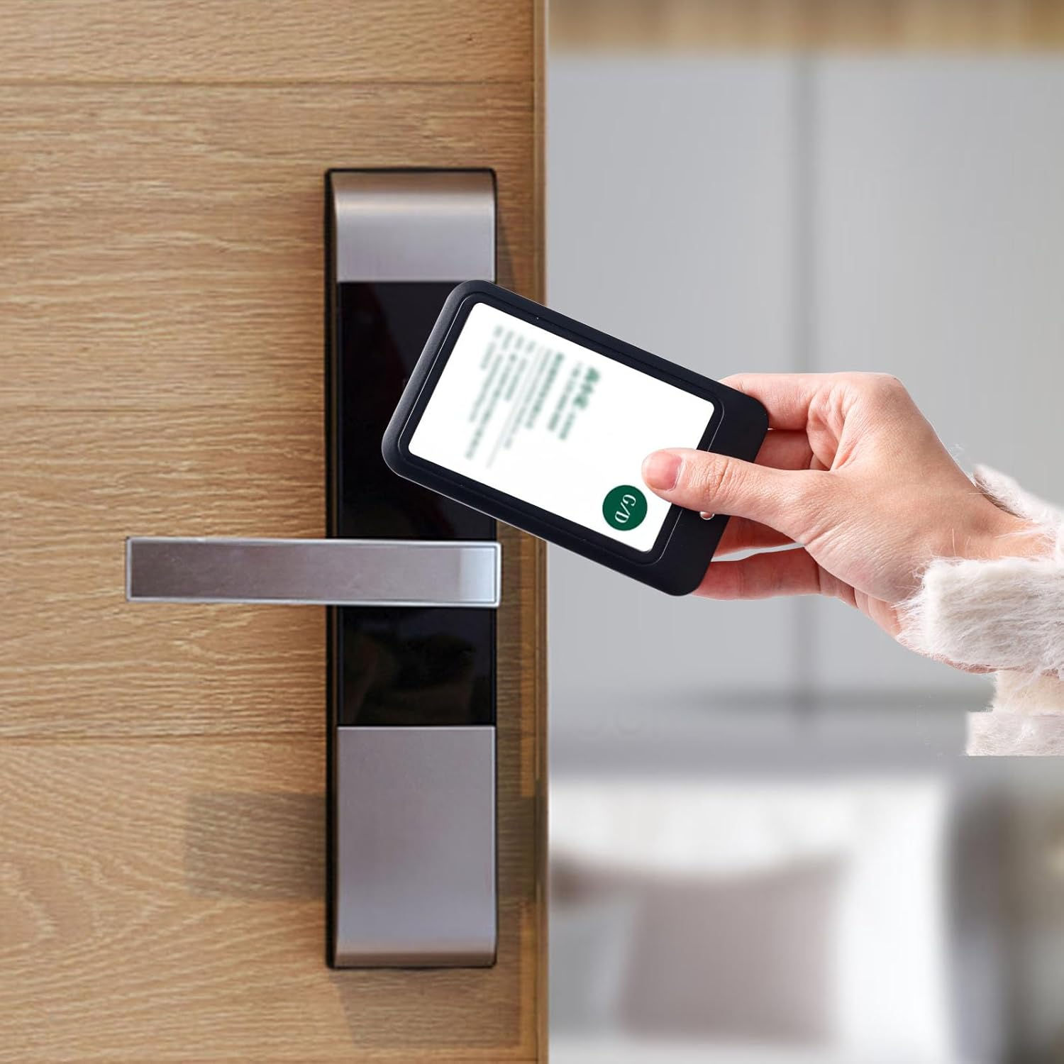 12 Pcs Sliding ID Badge Holders Black Hard Plastic Cover Holder Vertical Card Case Protector Pouch with Clear Window for Office School Nurse ID Credit Cards image number 2