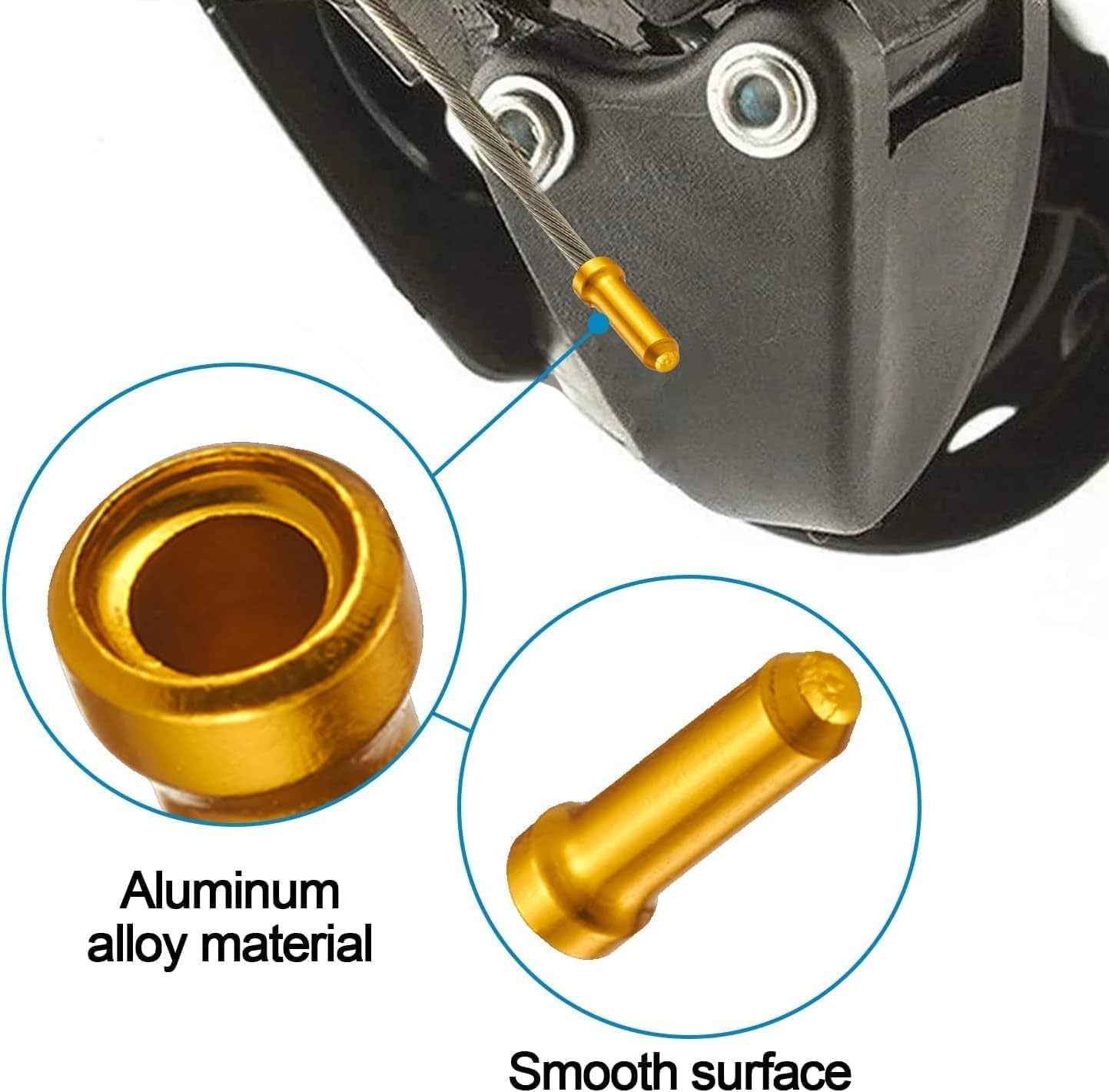 Bike Cable End Caps Bike Brake Cable End Tips, 56Pcs Bike Brake End Crimp Cable Caps,Cable End Crimp Bike Cable End Caps,Bike Cable End Crimp Bike Brake Cable Caps Bike Cable End Caps Bike Cable Crimp image number 2