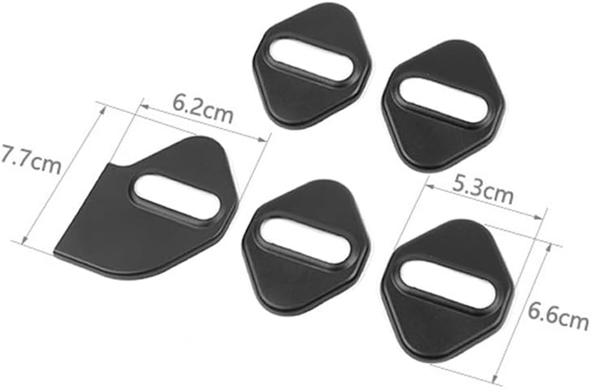 For Jimny Door Lock Cover, Aluminum Alloy Car Door Lock Latches Cover Protector Compatible with Suzuki Jimny 2019 2020 2021 2022 2023 Car Accessories （Black 5Pcs） image number 2