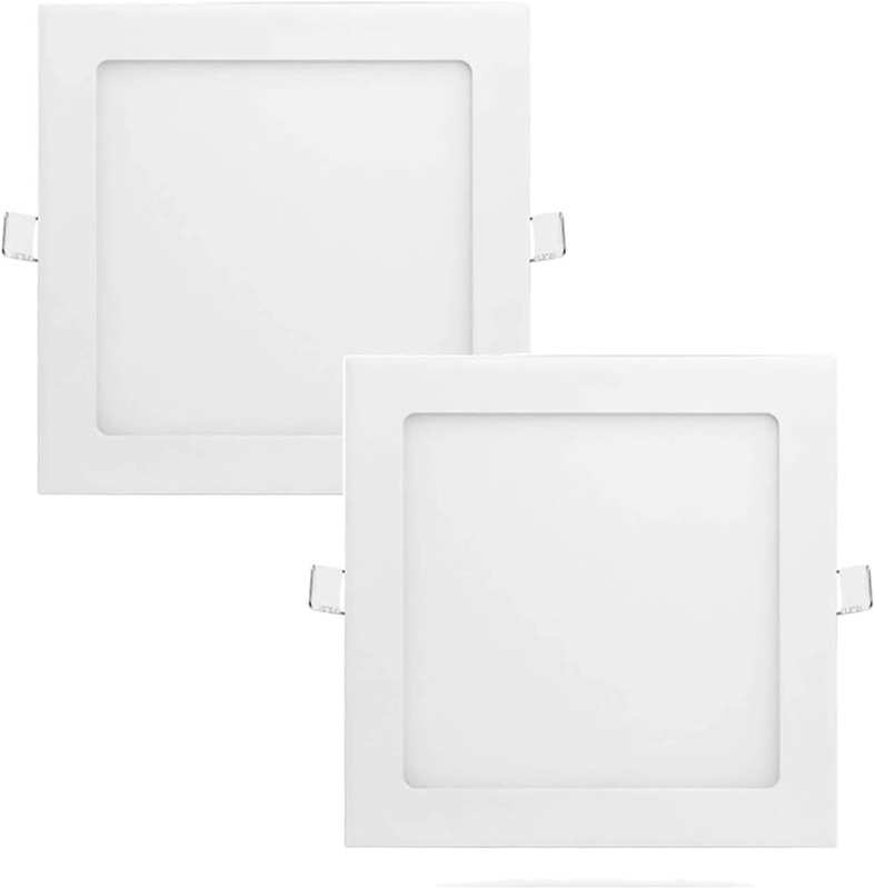Led Downlights Ceiling Warm White 3000K Recessed LED Ceiling Panel Light Square IP44 Waterproof 70Lm/W Flat Ultra Slim Lamp for Office (Size : 9W) image number 2